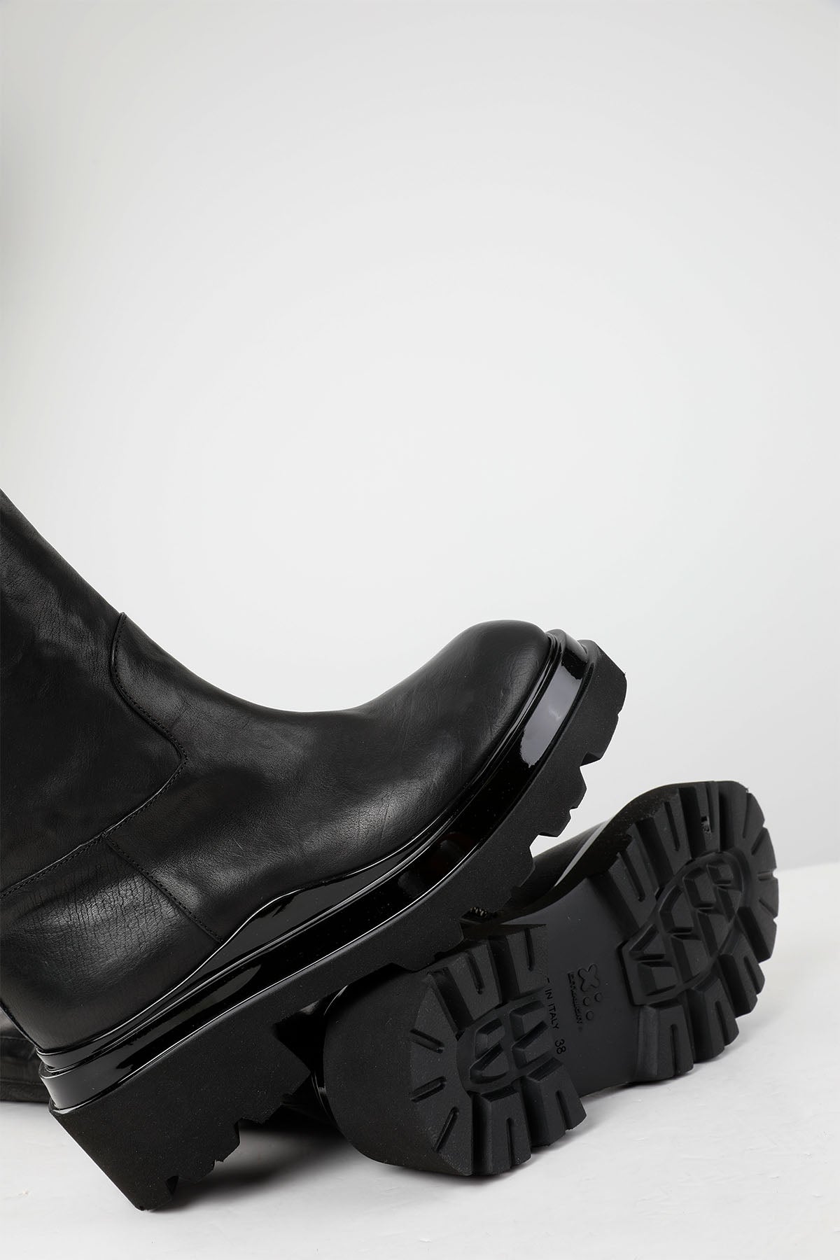 Fruit Extralight Taban Fermuarlı Deri Çizme-Libas Trendy Fashion Store