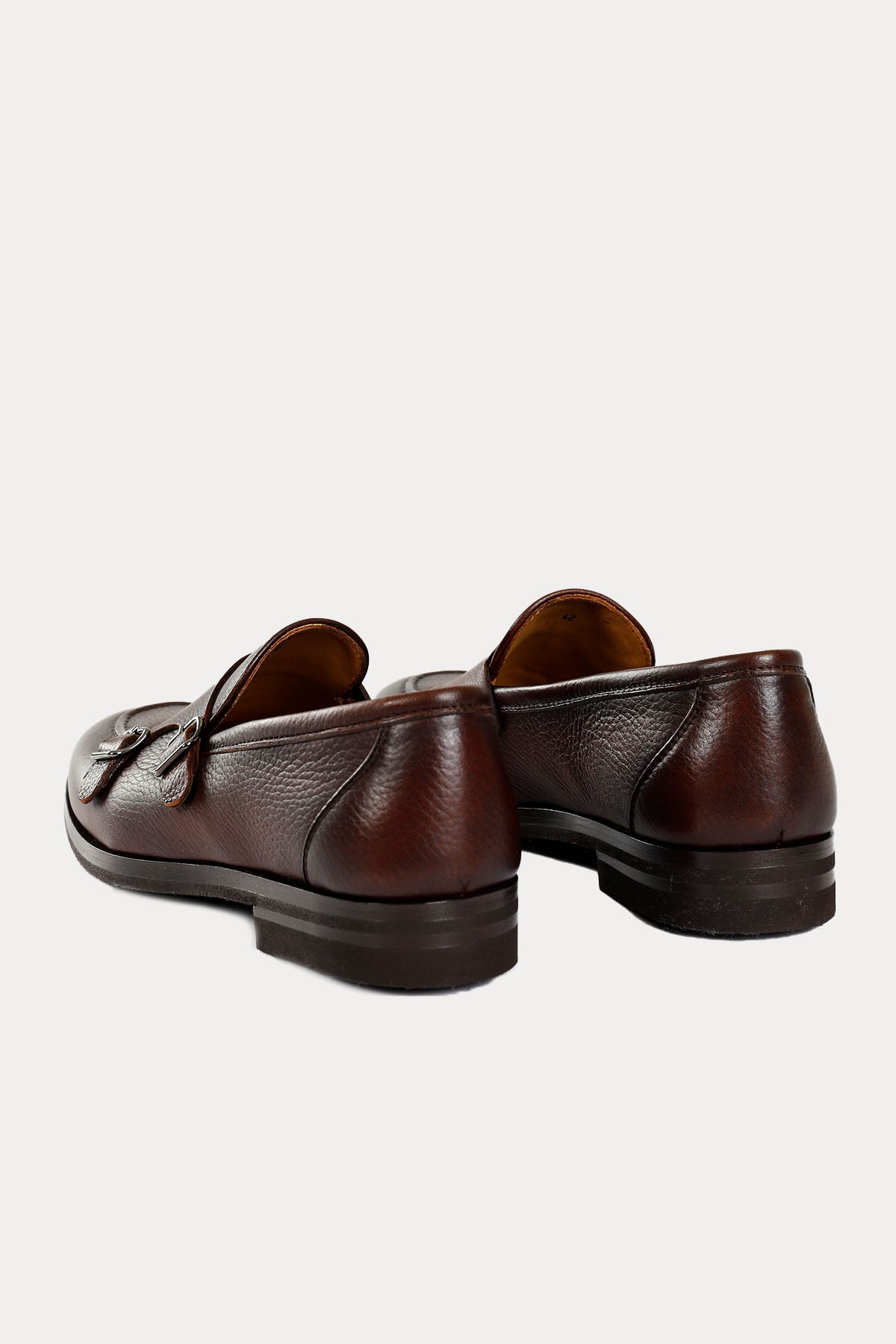 Henderson Vibram Taban Çift Tokalı Deri Loafer Ayakkabı-Libas Trendy Fashion Store