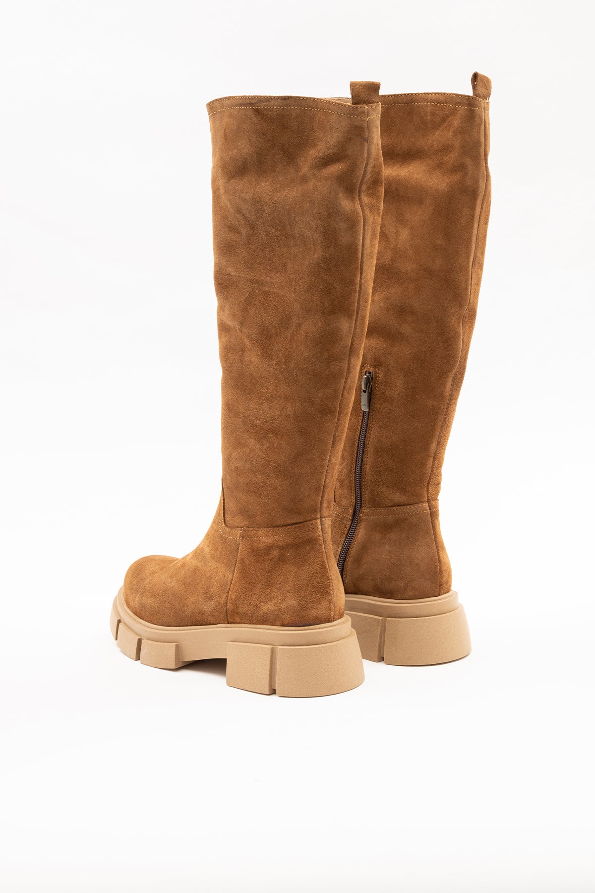 Albano Yarım Fermuarlı Süet Çizme-Libas Trendy Fashion Store