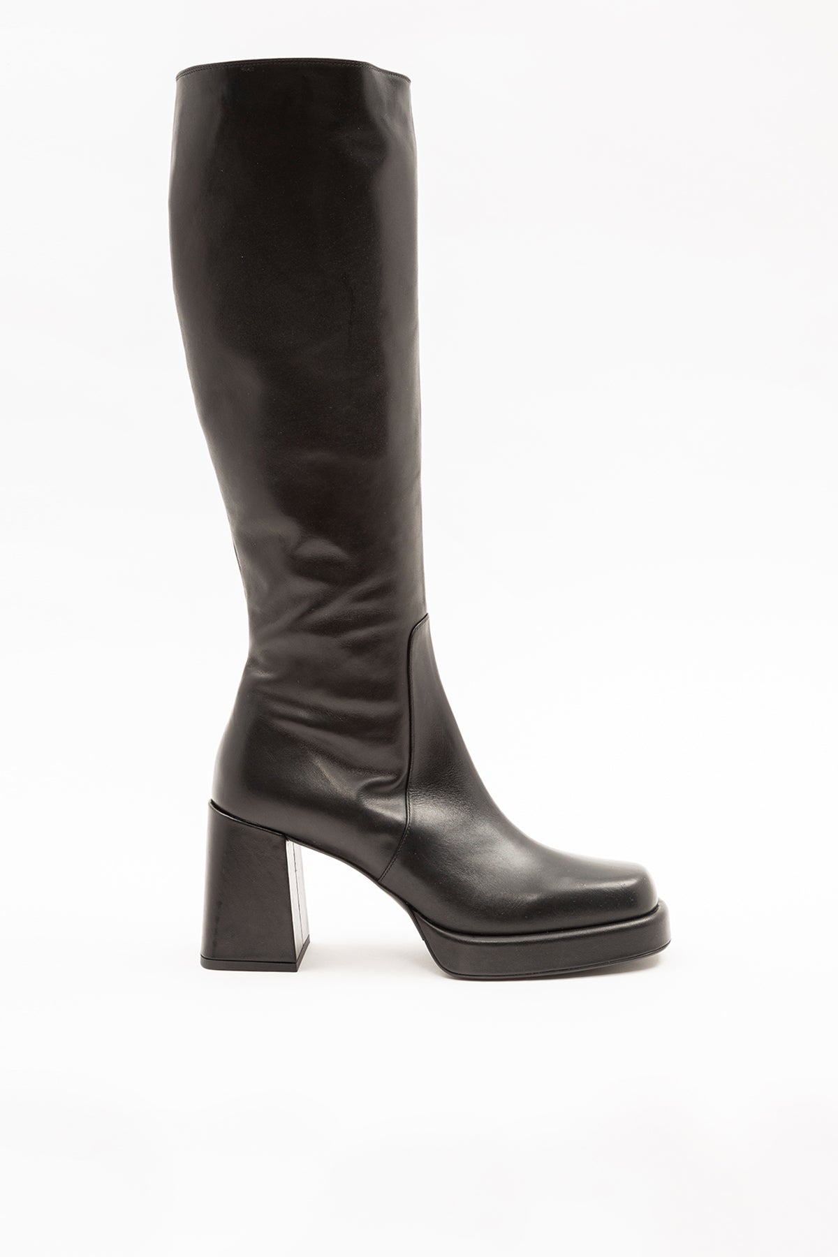 Albano Kalın Topuk Ve Platformlu Deri Çizme-Libas Trendy Fashion Store