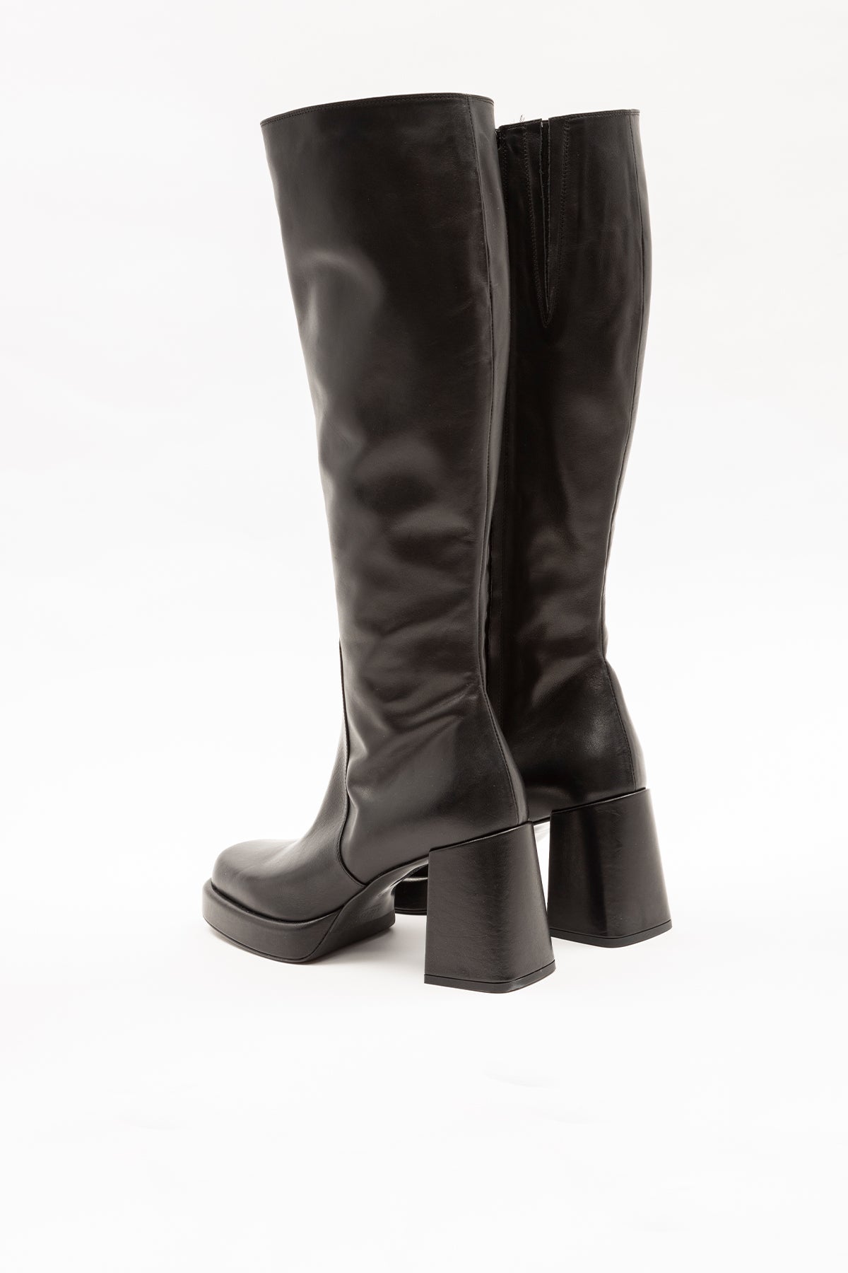 Albano Kalın Topuk Ve Platformlu Deri Çizme-Libas Trendy Fashion Store