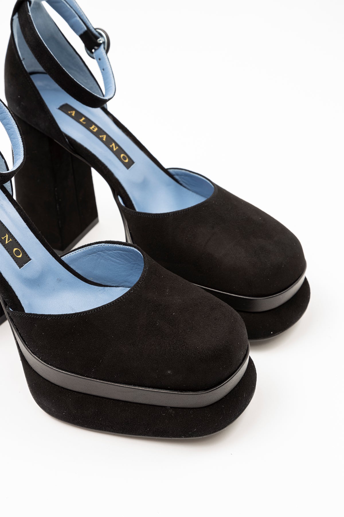 Albano Platformlu Kalın Topuk Süet Ayakkabı-Libas Trendy Fashion Store