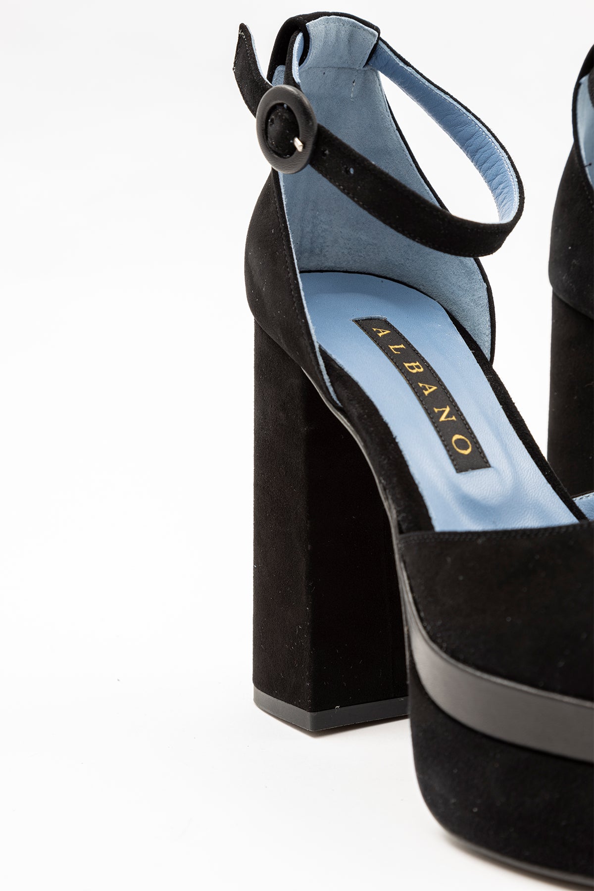 Albano Platformlu Kalın Topuk Süet Ayakkabı-Libas Trendy Fashion Store