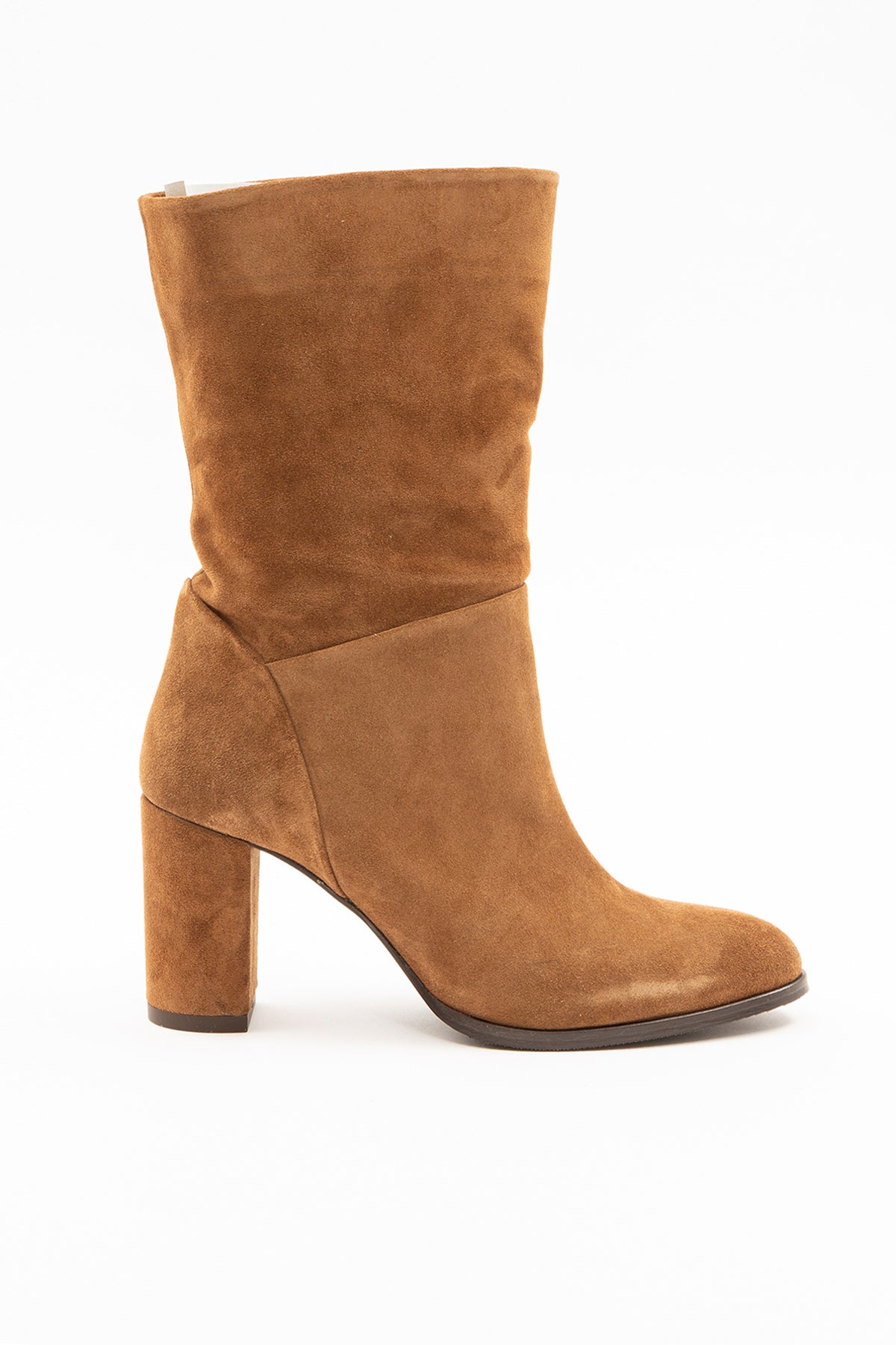 Albano Kalın Topuklu Süet Bot-Libas Trendy Fashion Store