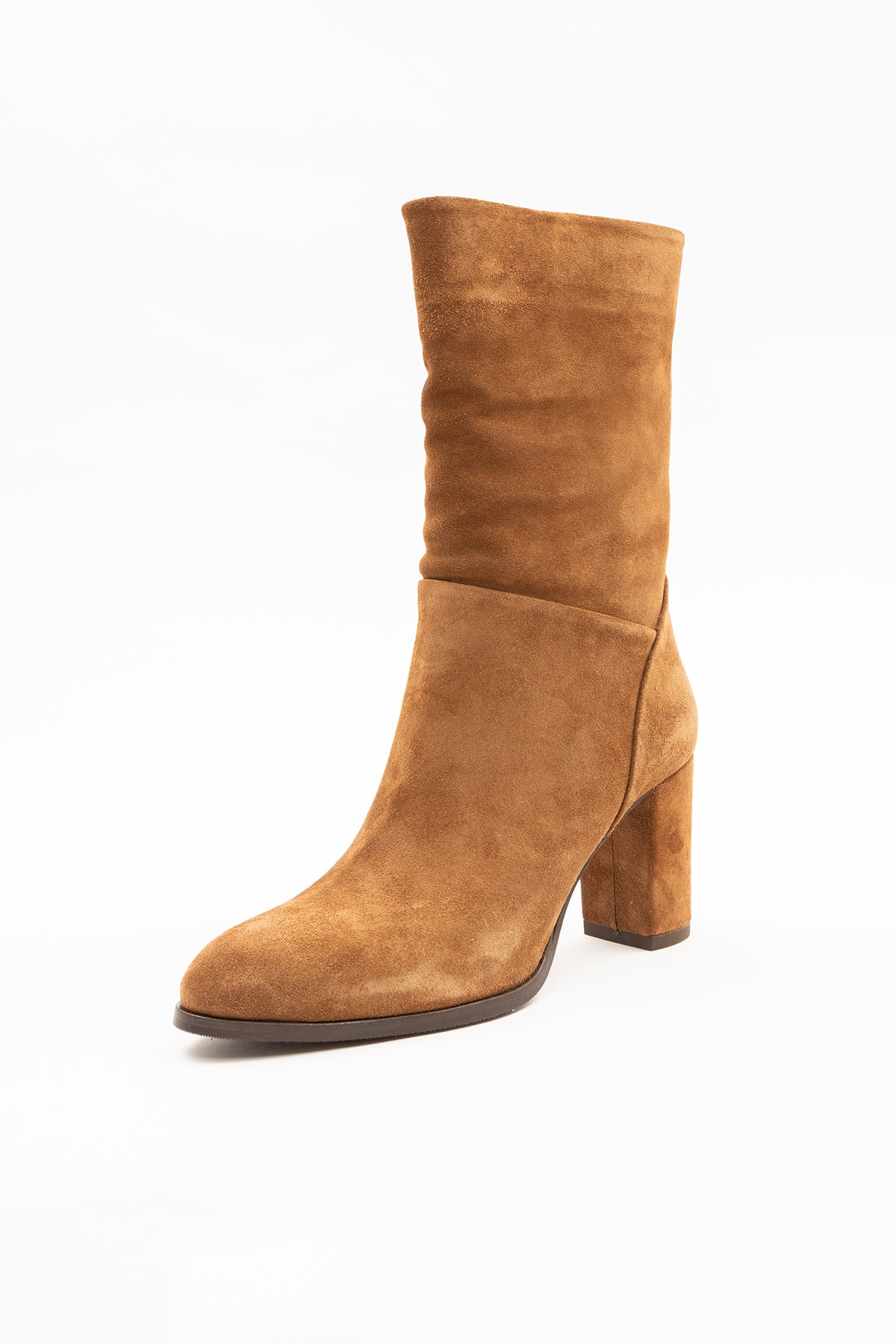 Albano Kalın Topuklu Süet Bot-Libas Trendy Fashion Store