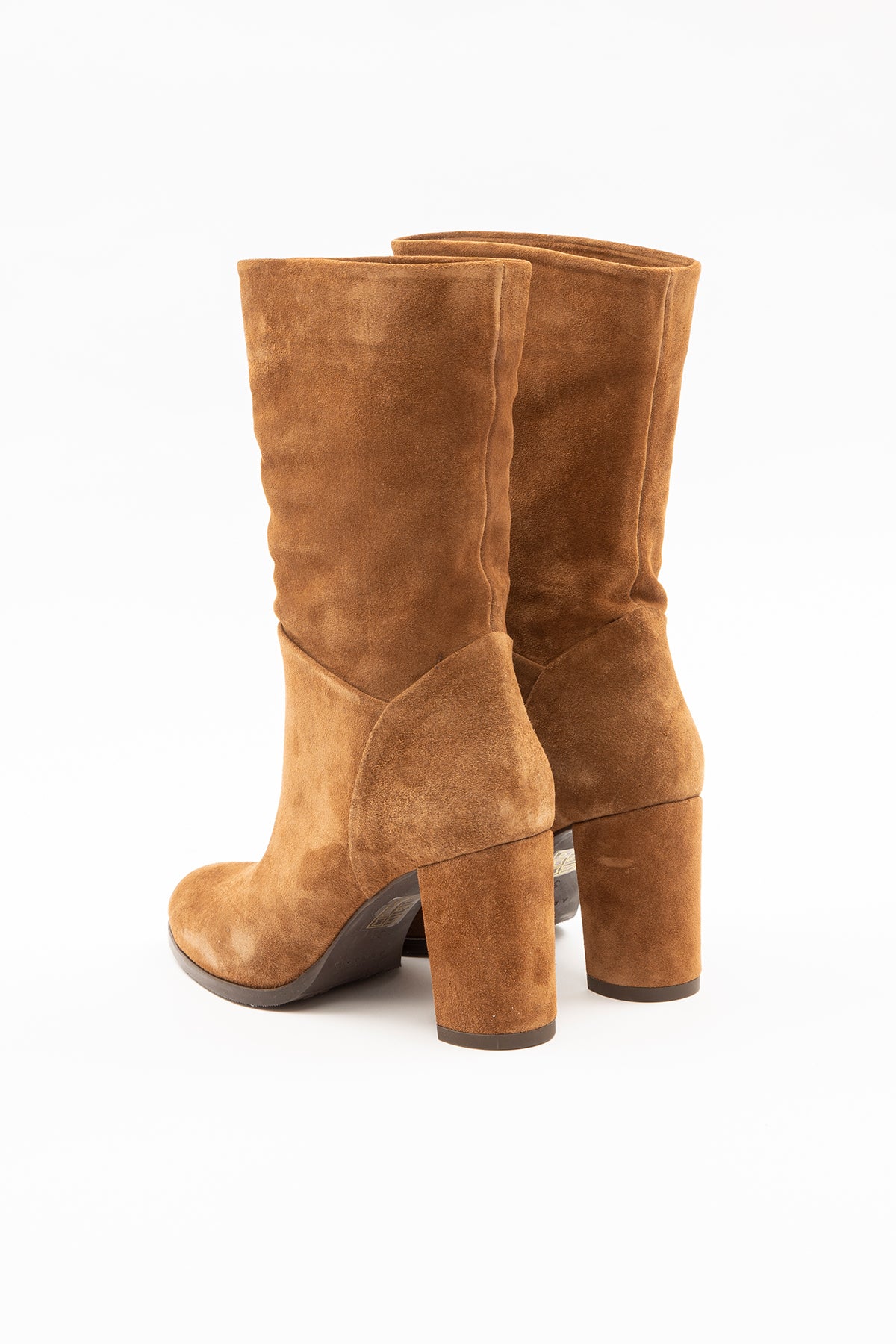 Albano Kalın Topuklu Süet Bot-Libas Trendy Fashion Store