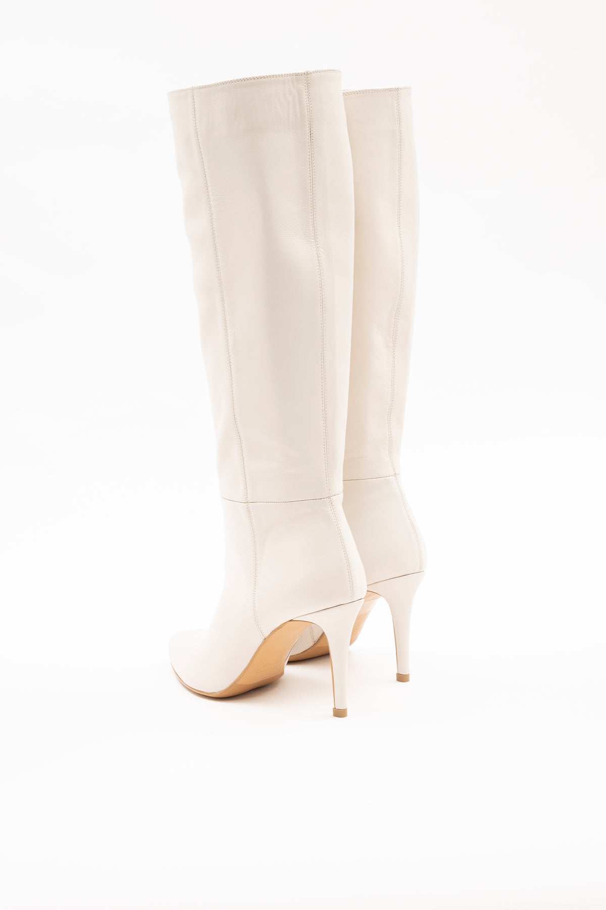 Albano İnce Topuklu Sivri Burun Deri Çizme-Libas Trendy Fashion Store