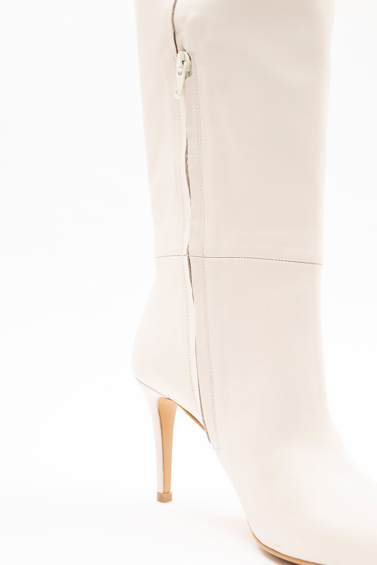 Albano İnce Topuklu Sivri Burun Deri Çizme-Libas Trendy Fashion Store