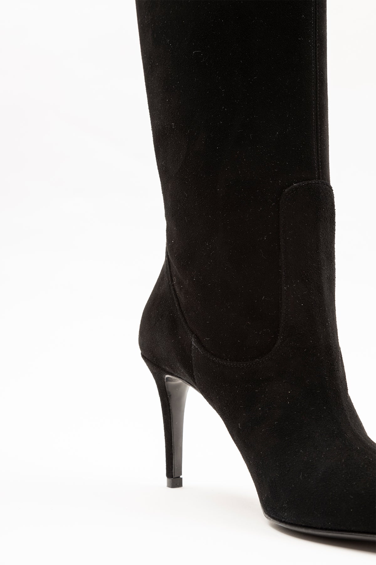 Albano İnce Topuklu Sivri Burun Süet Çizme-Libas Trendy Fashion Store