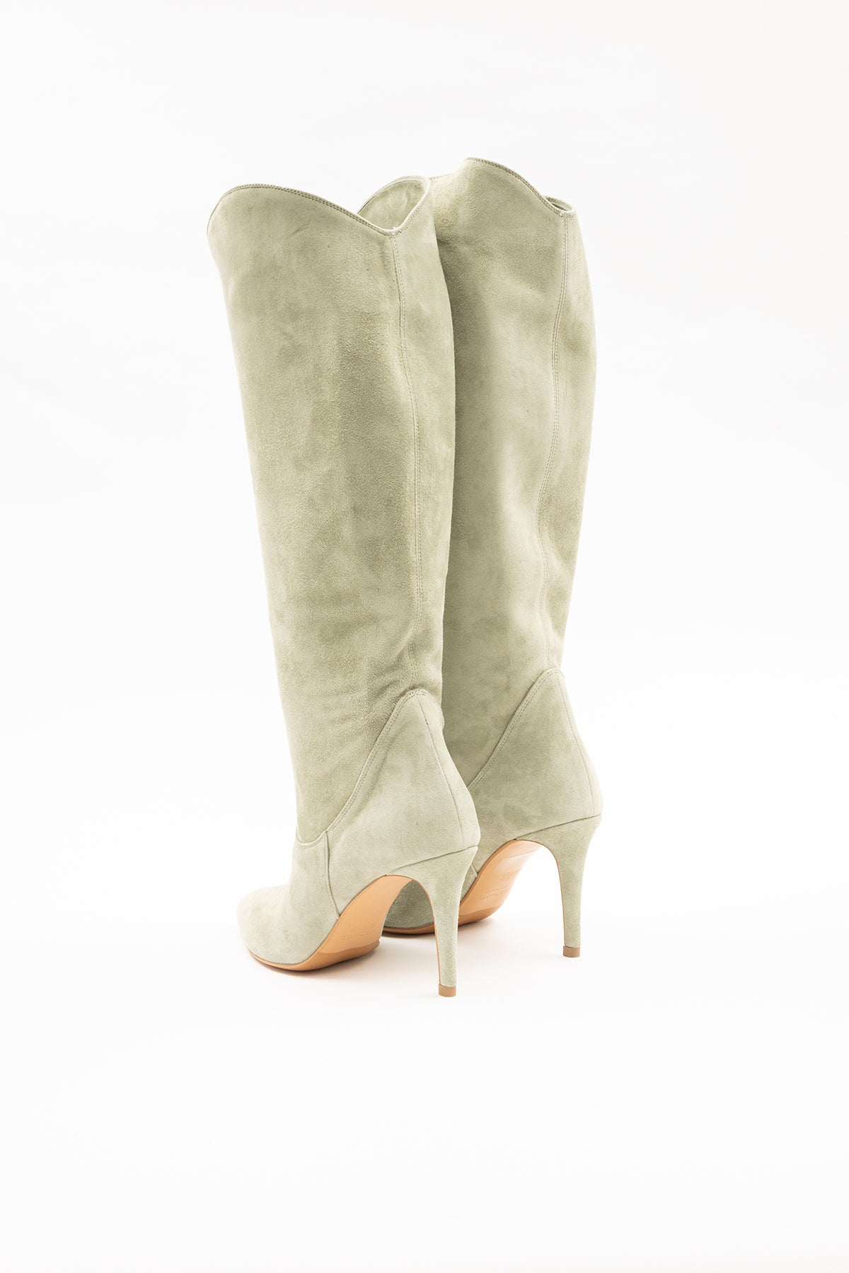 Albano İnce Topuklu Sivri Burun Süet Çizme-Libas Trendy Fashion Store