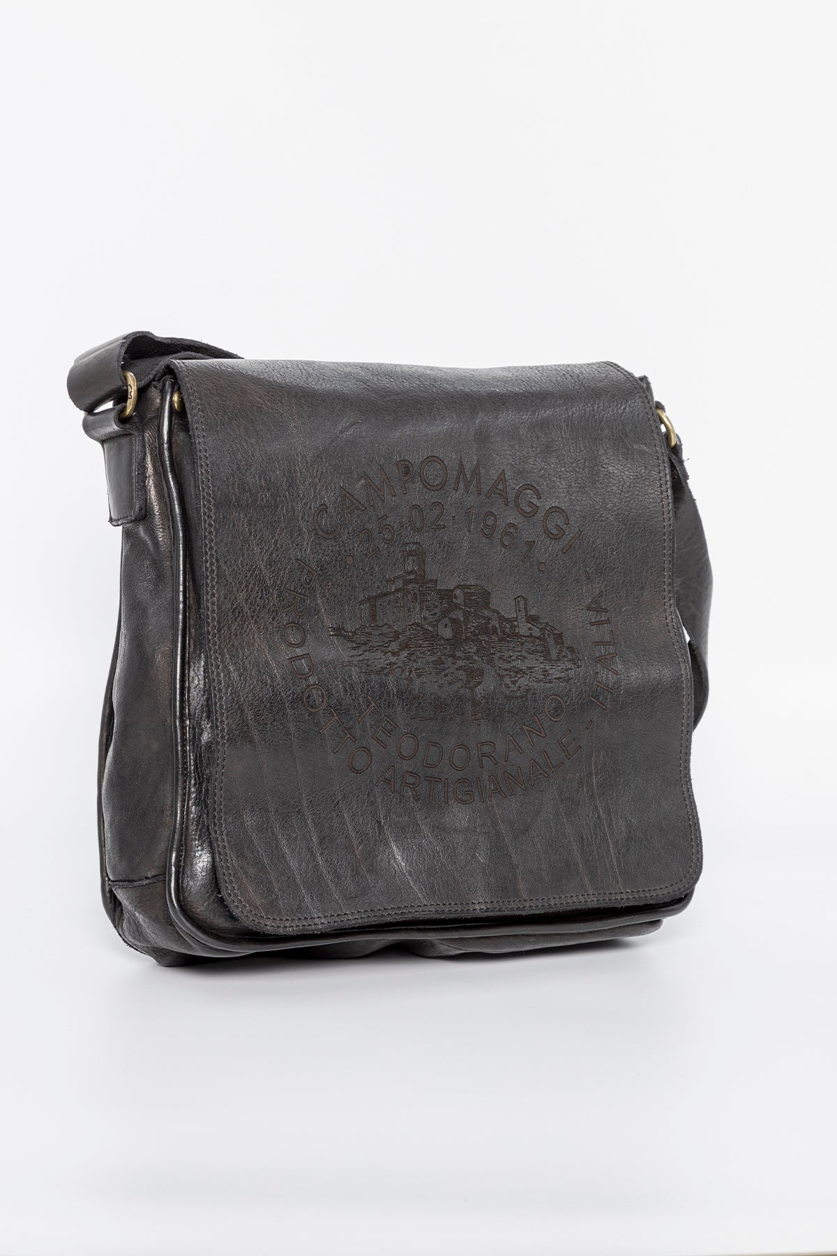 Campomaggi Logolu Deri Omuz Çantası-Libas Trendy Fashion Store