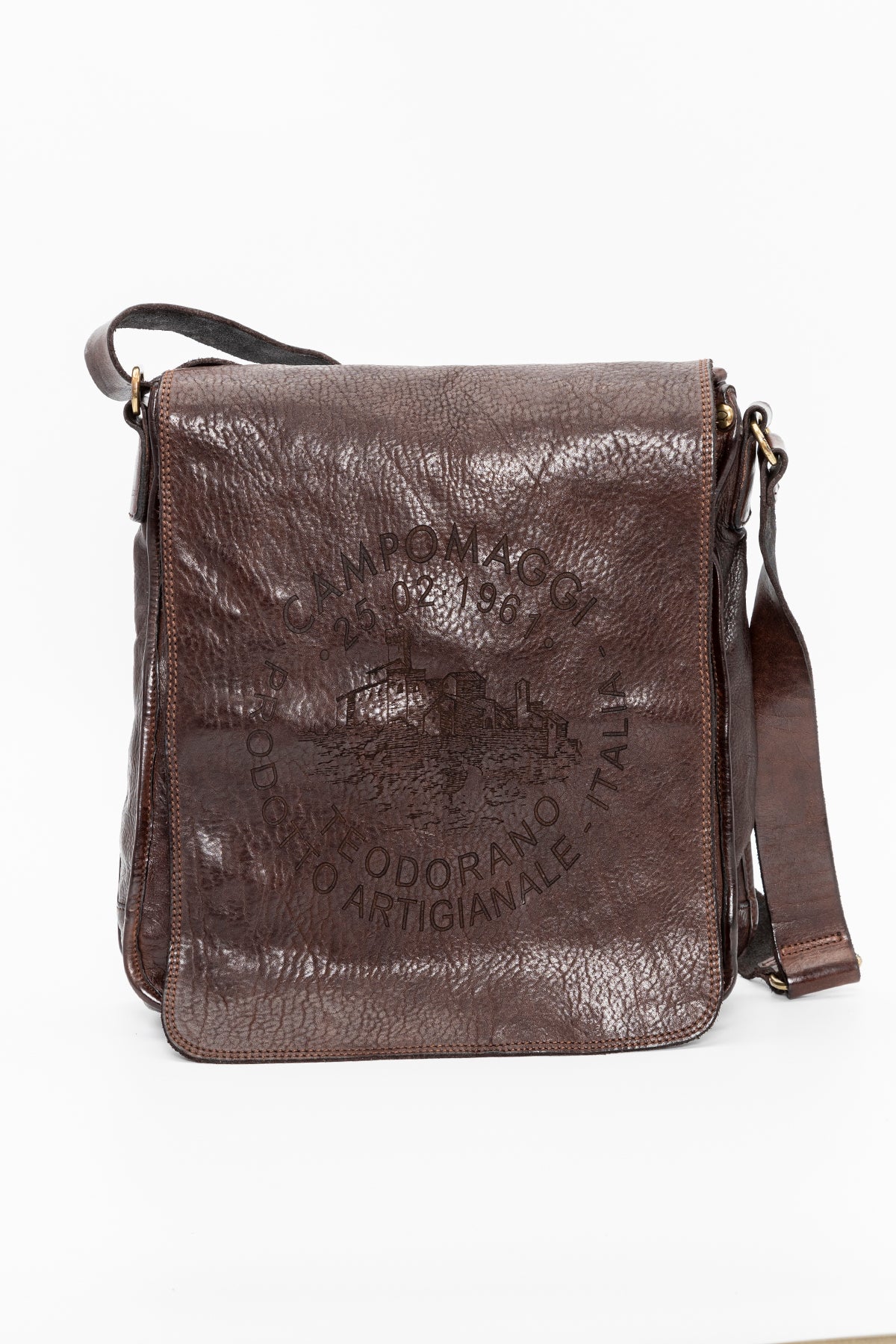 Campomaggi Logolu Deri Omuz Çantası-Libas Trendy Fashion Store