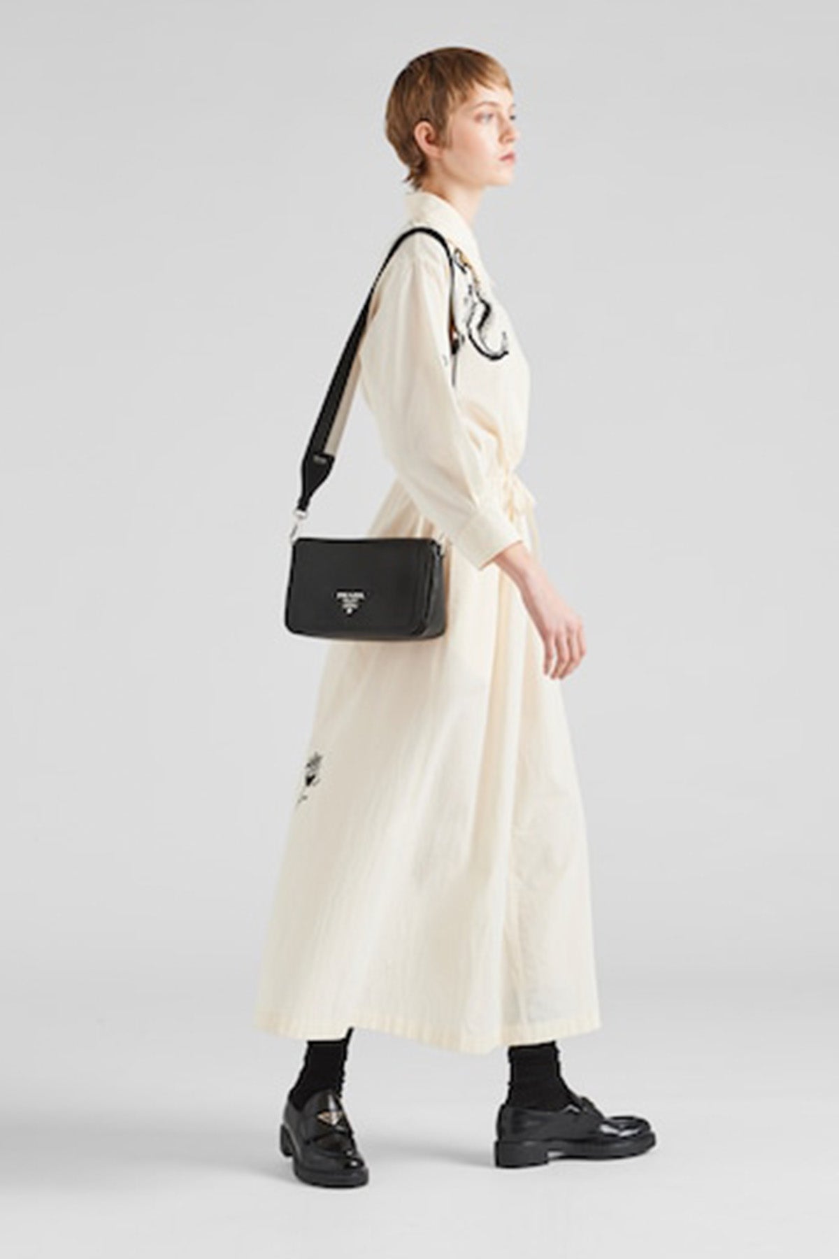 Prada Pattina Deri Cross Body Çanta-Libas Trendy Fashion Store