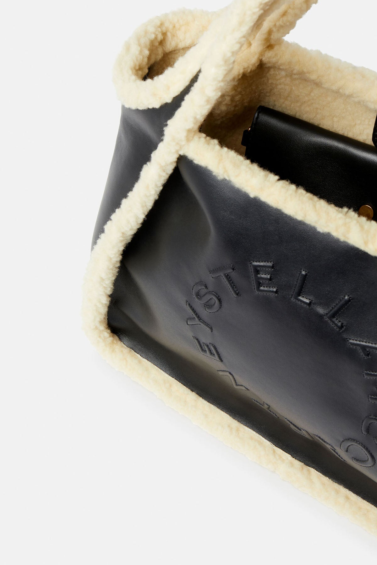 Stella Mccartney İçi Kürklü Logolu Tote Çanta-Libas Trendy Fashion Store