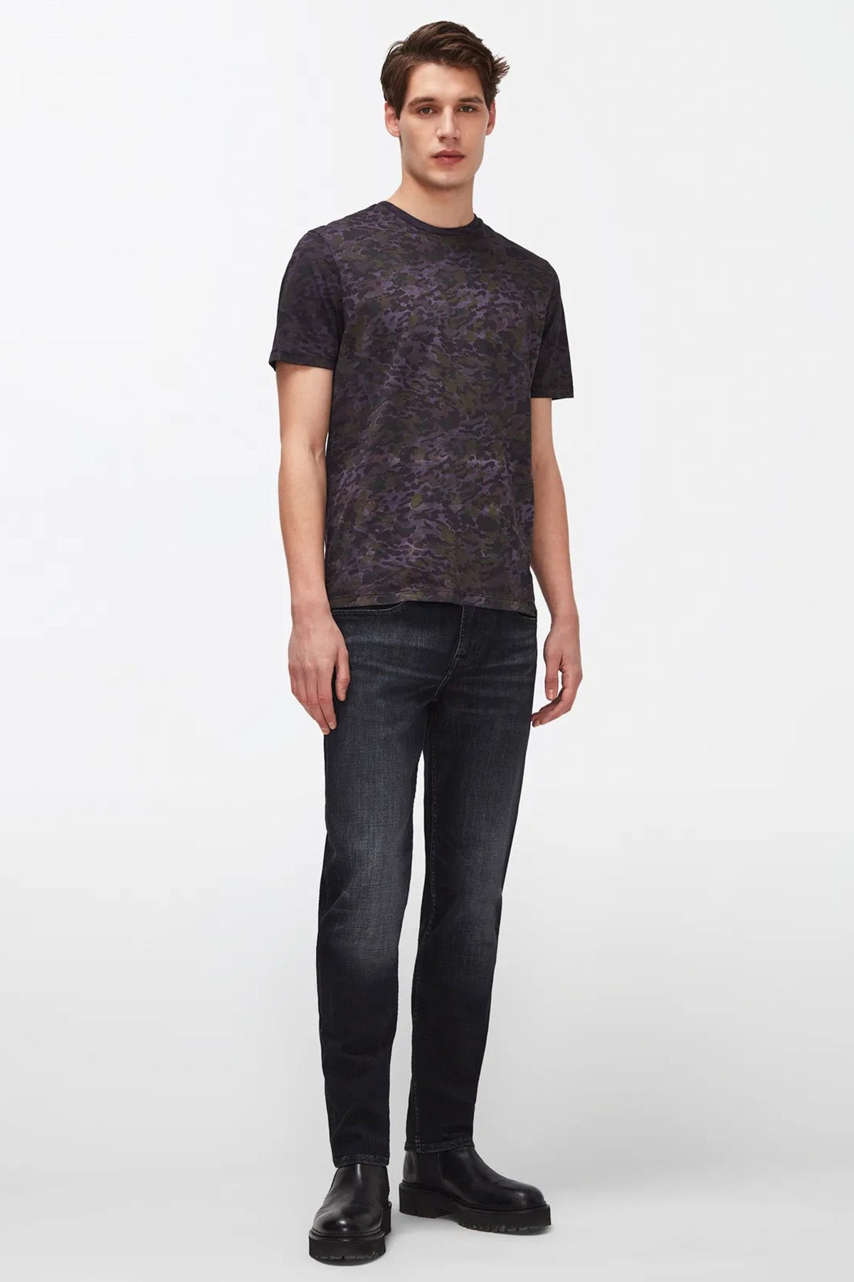 7 For All Mankind Yuvarlak Yaka Kamuflaj T-shirt-Libas Trendy Fashion Store