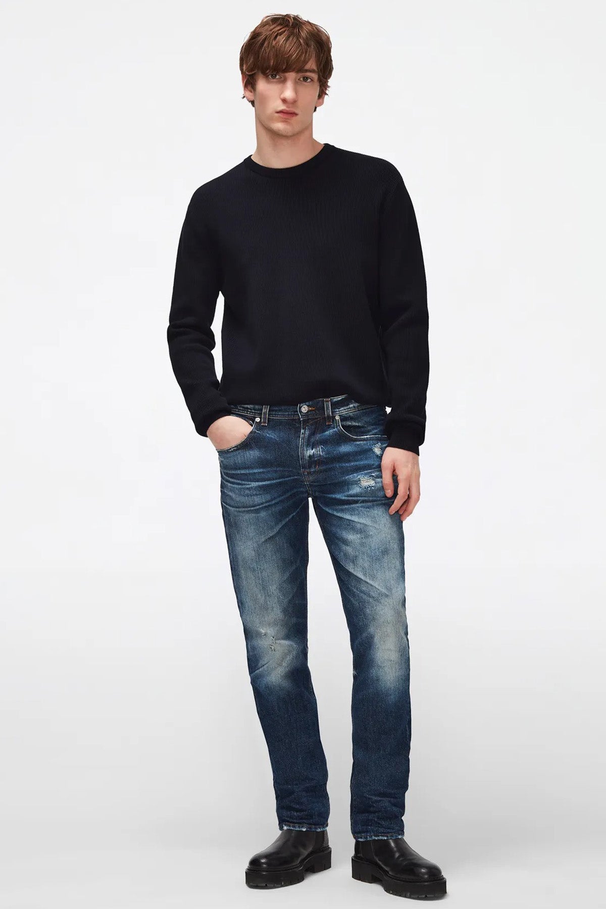 7 For All Mankind Slimmy Tapered Modern Slim Fit Jeans-Libas Trendy Fashion Store