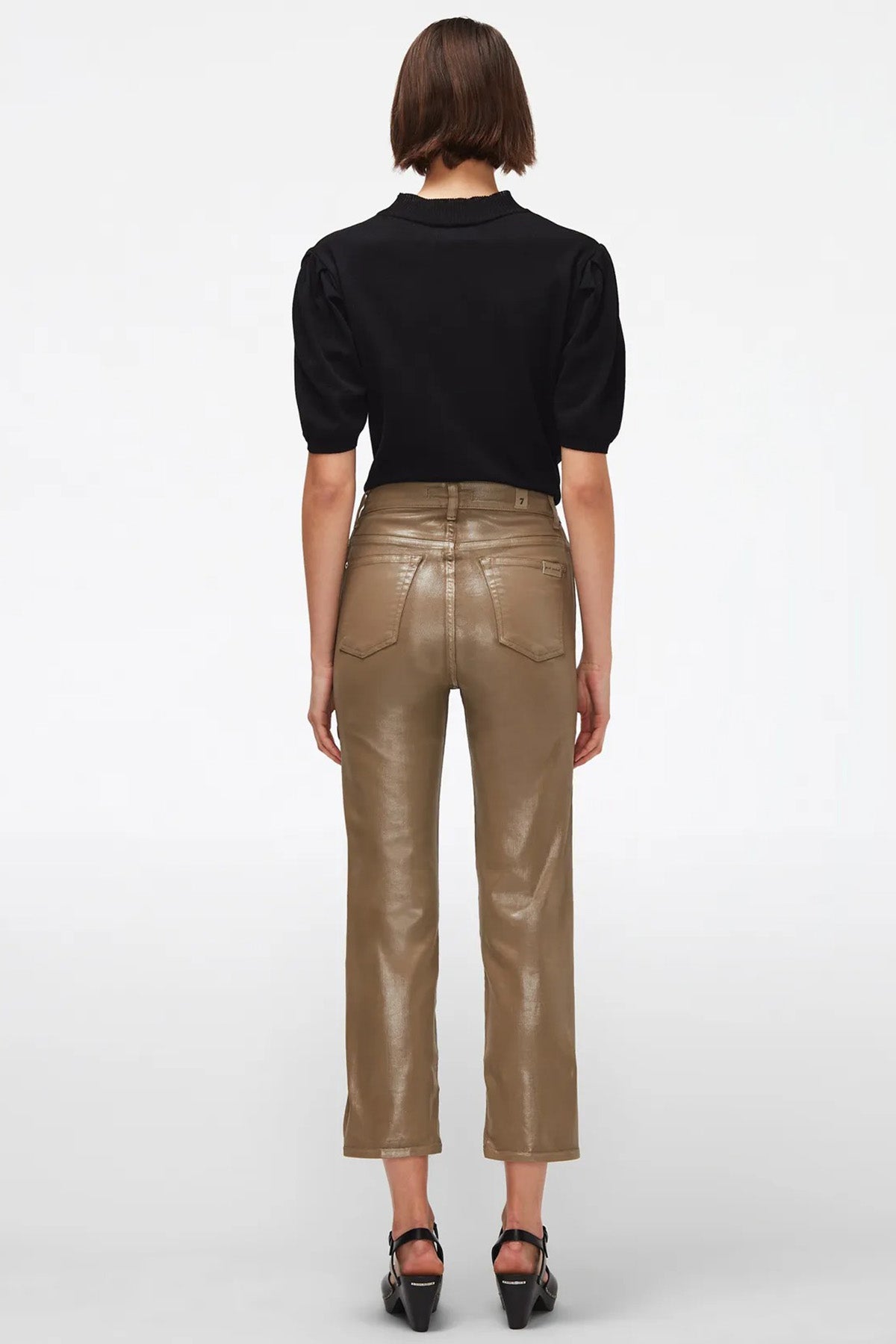 7 For All Mankind Logan Stovepipe Yüksek Bel Crop Paça Jeans-Libas Trendy Fashion Store