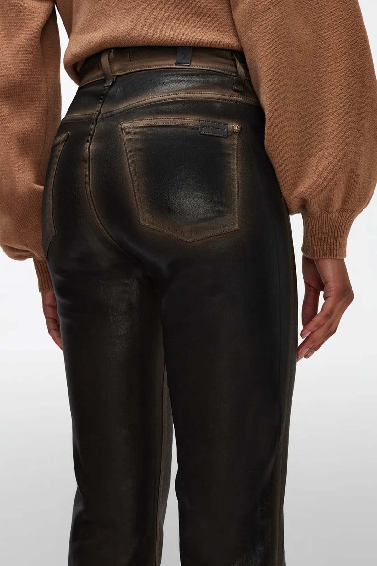 7 For All Mankind Logan Stovepipe Yüksek Bel Crop Paça Jeans-Libas Trendy Fashion Store