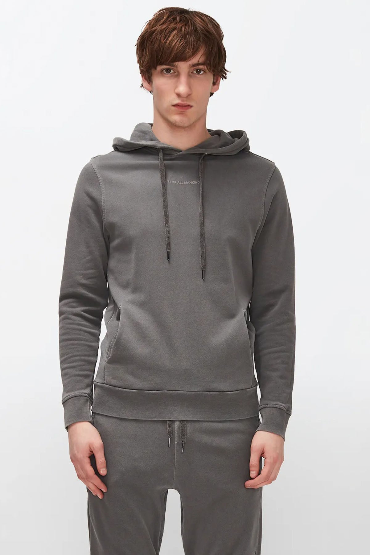 7 For All Mankind Logolu Kapüşonlu Sweatshirt-Libas Trendy Fashion Store