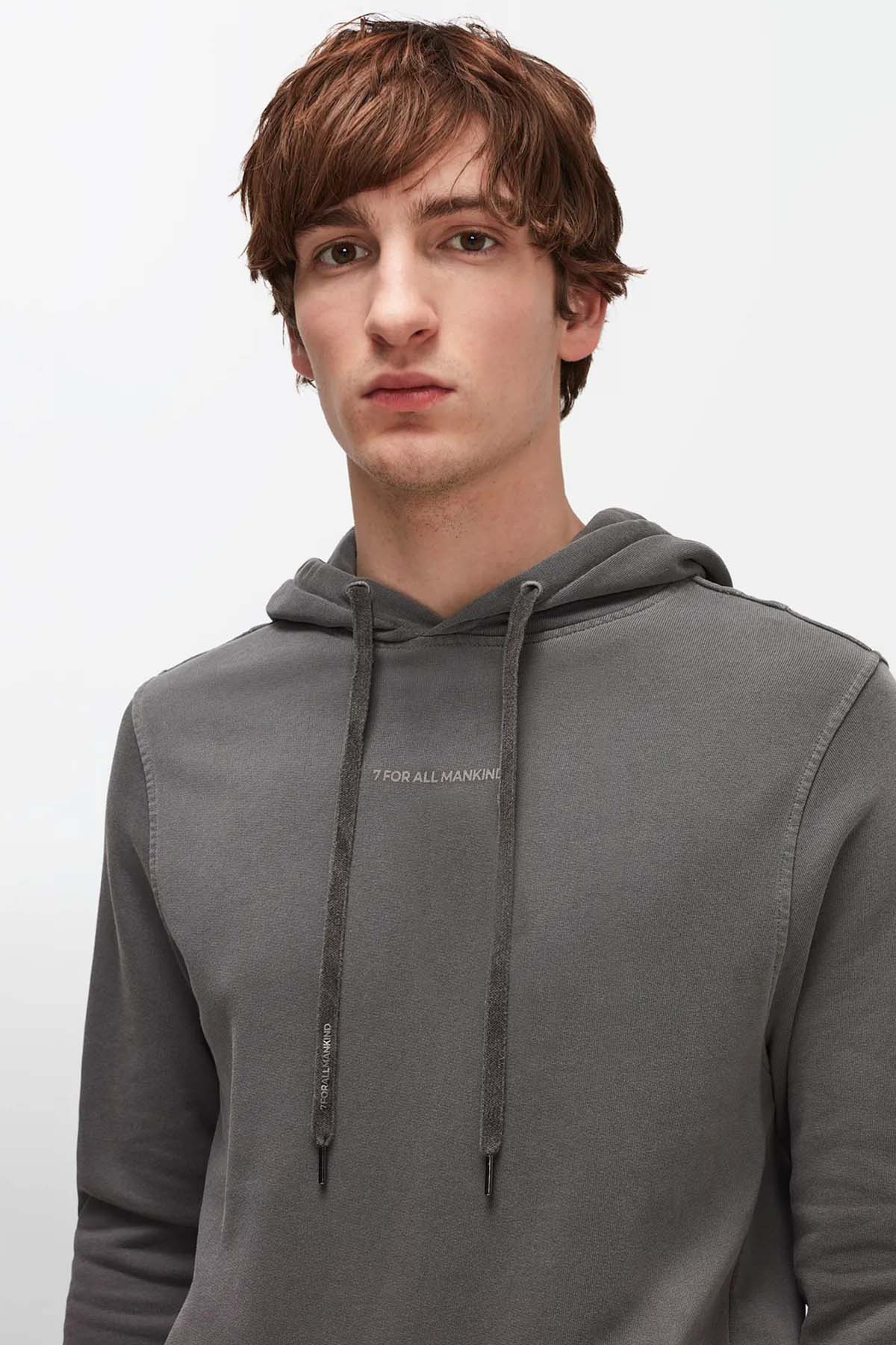 7 For All Mankind Logolu Kapüşonlu Sweatshirt-Libas Trendy Fashion Store