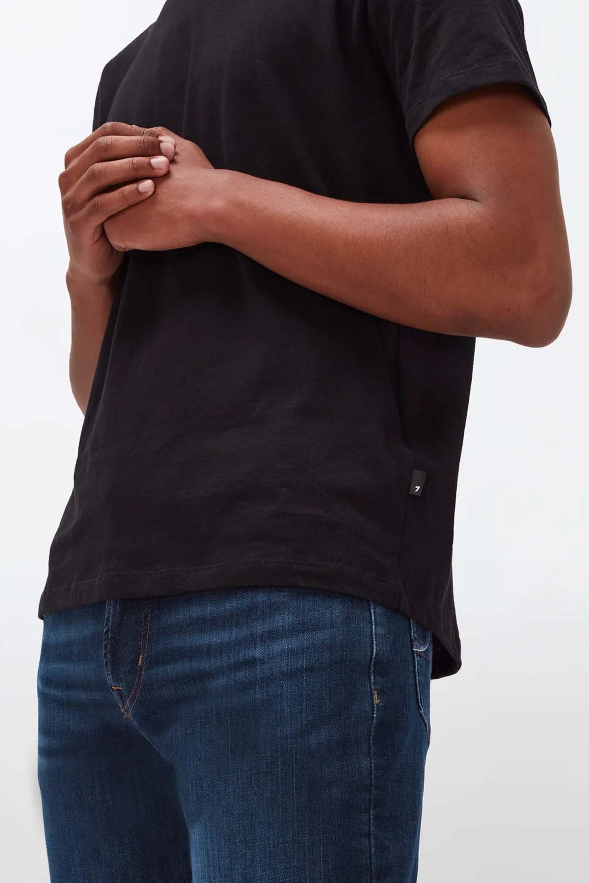 7 For All Mankind Yuvarlak Yaka Kaşmirli T-shirt-Libas Trendy Fashion Store