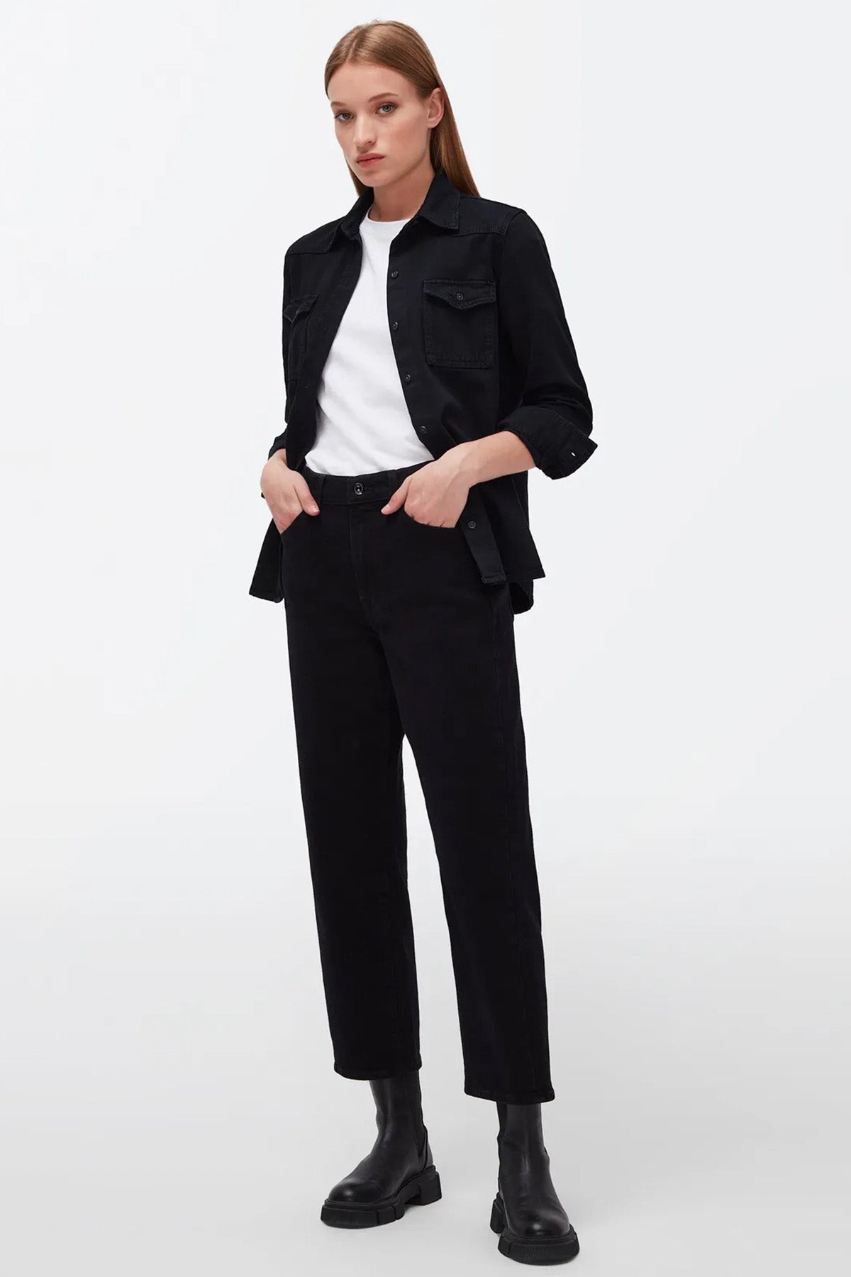 7 For All Mankind Straight Fit Geniş Paça Jeans-Libas Trendy Fashion Store