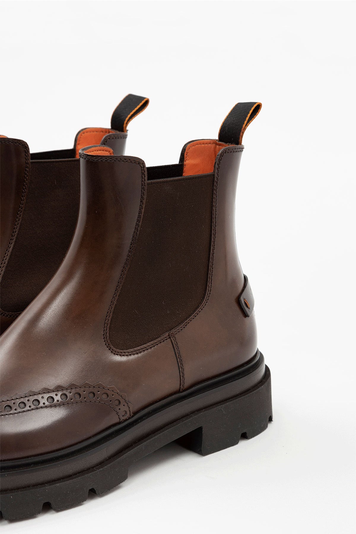 Santoni Lastik Bantlı Deri Bot