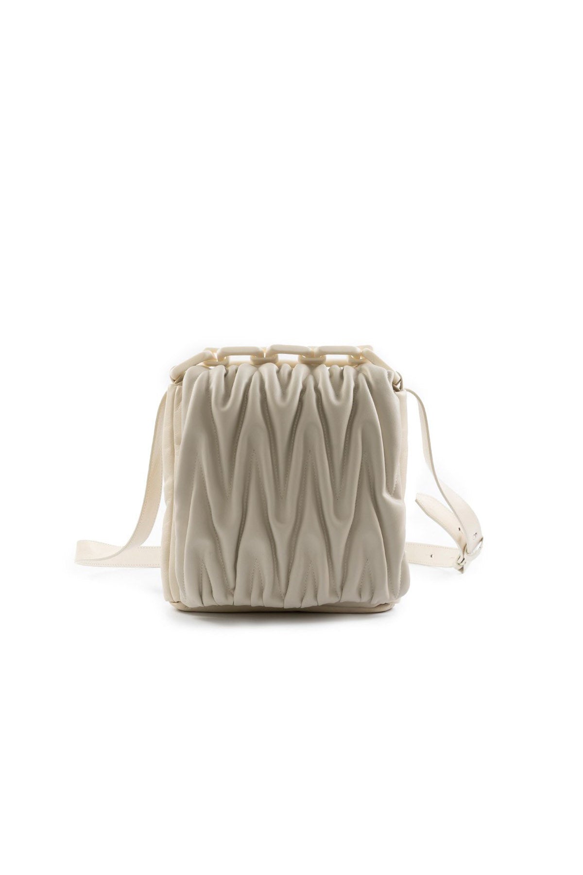 Vic Matie Deri Büzgülü Omuz Çantası-Libas Trendy Fashion Store