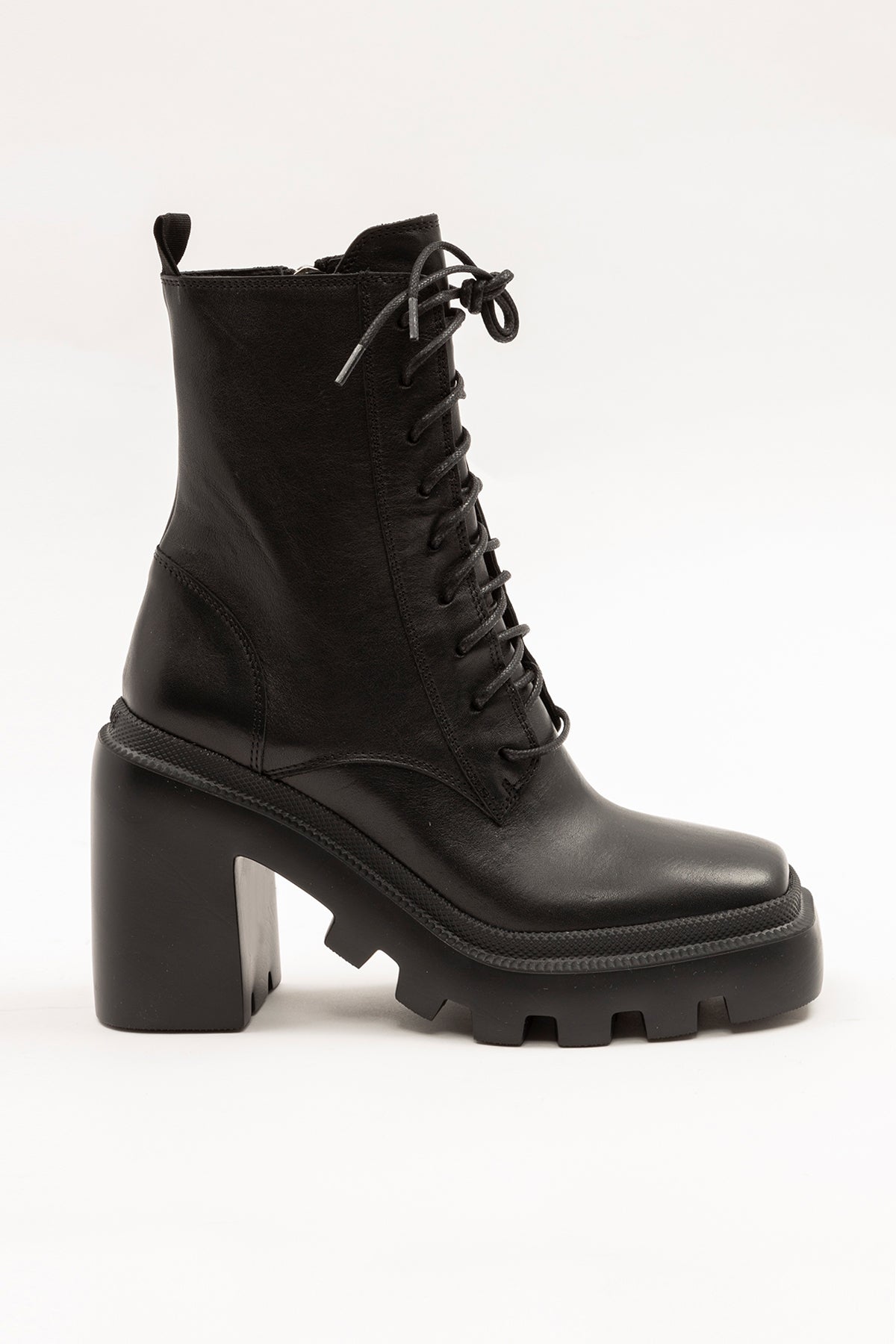 Vic Matie Küt Burun Yandan Fermuarlı Deri Postal Bot-Libas Trendy Fashion Store