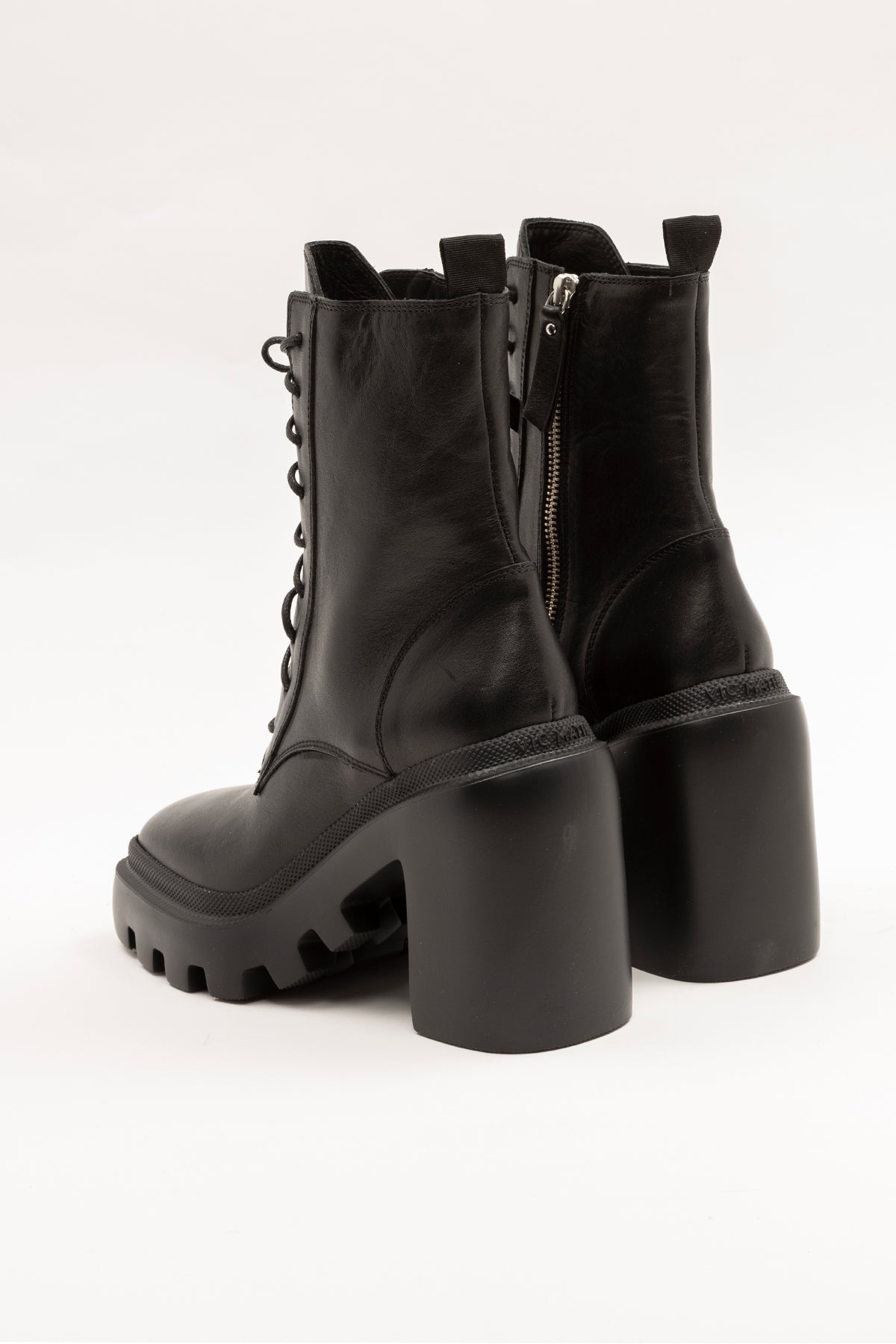 Vic Matie Küt Burun Yandan Fermuarlı Deri Postal Bot-Libas Trendy Fashion Store