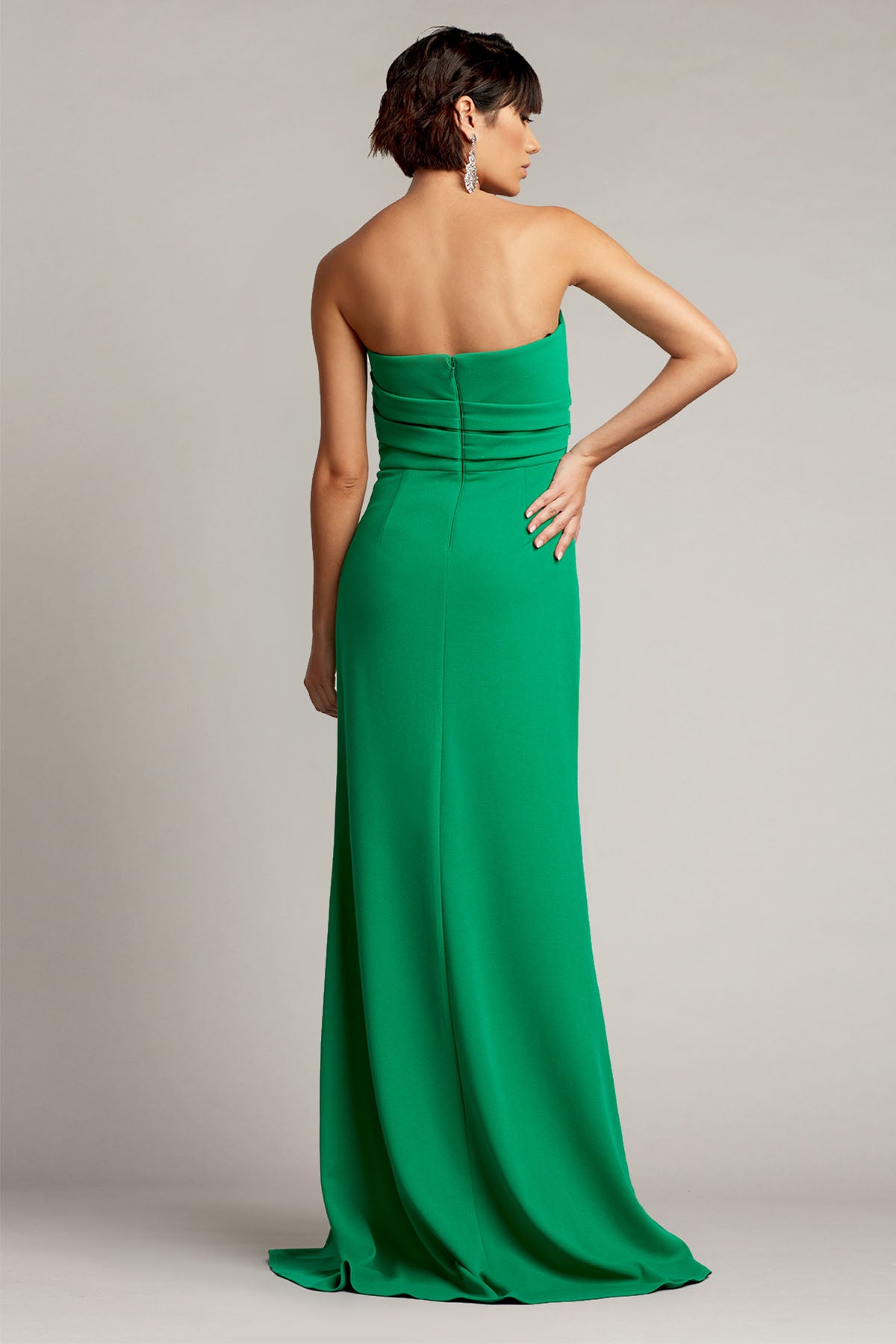 Tadashi Shoji Straplez Maxi Abiye Elbise-Libas Trendy Fashion Store