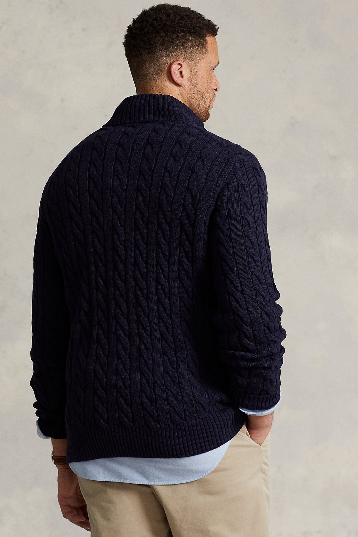 Polo Ralph Lauren Yarım Fermuarlı Dik Yaka Saç Örgü Triko-Libas Trendy Fashion Store