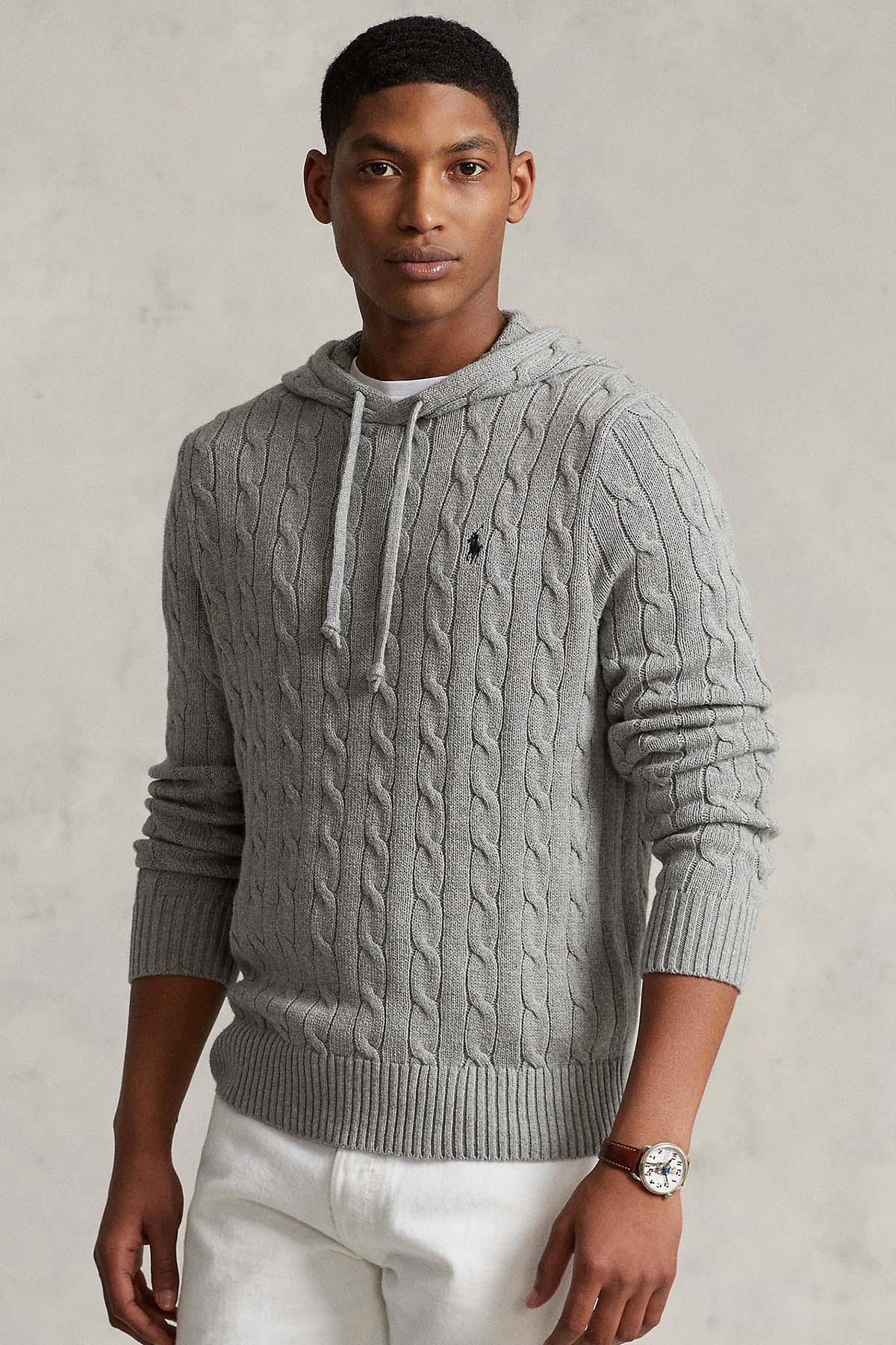 Polo Ralph Lauren Kapüşonlu Saç Örgü Triko-Libas Trendy Fashion Store