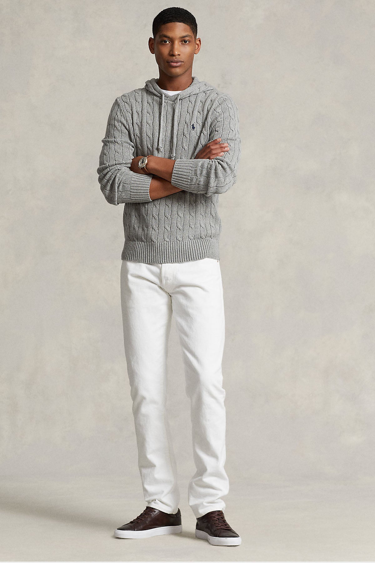 Polo Ralph Lauren Kapüşonlu Saç Örgü Triko-Libas Trendy Fashion Store