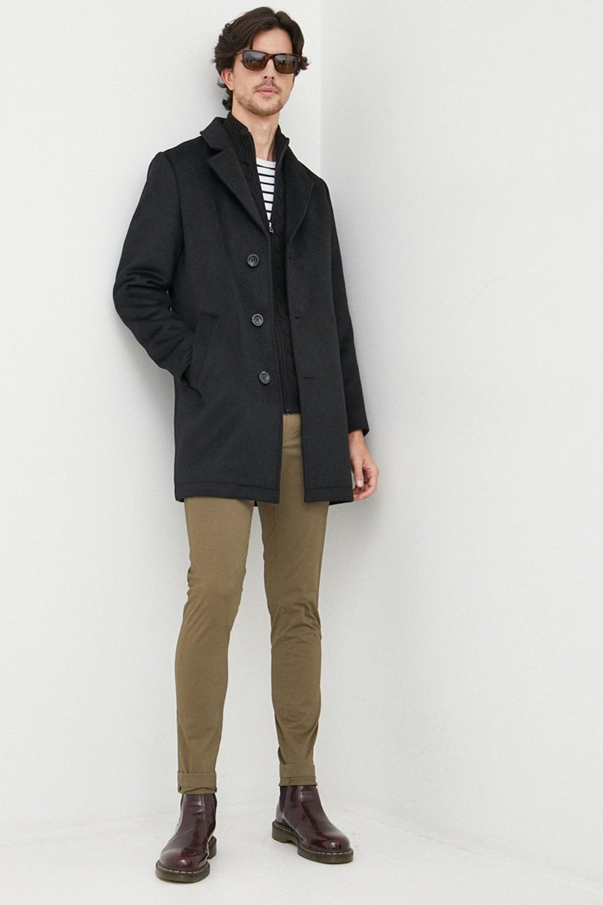 Polo Ralph Lauren Dik Yaka Saç Örgü Triko Ceket-Libas Trendy Fashion Store