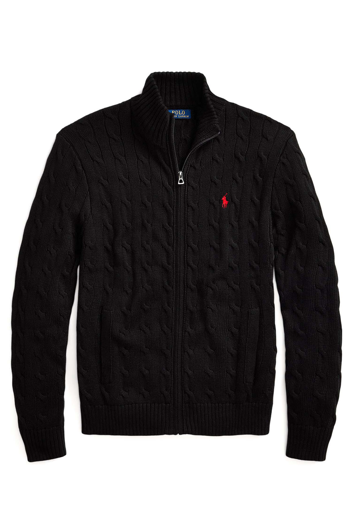 Polo Ralph Lauren Dik Yaka Saç Örgü Triko Ceket-Libas Trendy Fashion Store