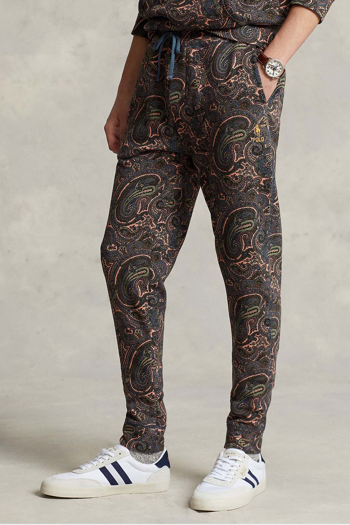 Polo Ralph Lauren Beli Lastikli Şal Desenli Eşofman Altı-Libas Trendy Fashion Store