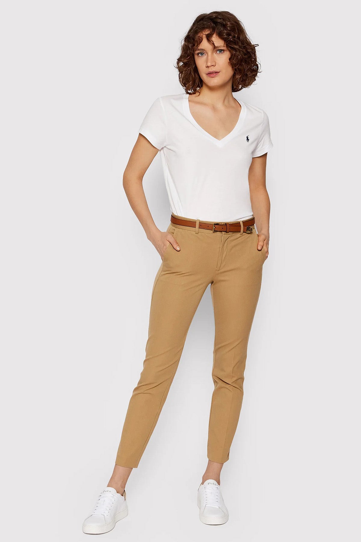 Polo Ralph Lauren Custom Fit V Yaka T-shirt-Libas Trendy Fashion Store