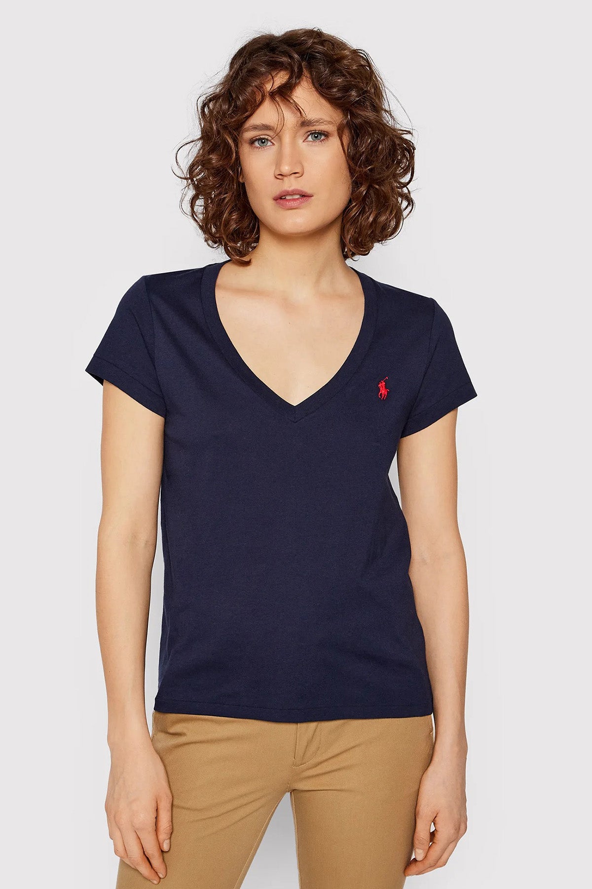 Polo Ralph Lauren Custom Fit V Yaka T-shirt-Libas Trendy Fashion Store