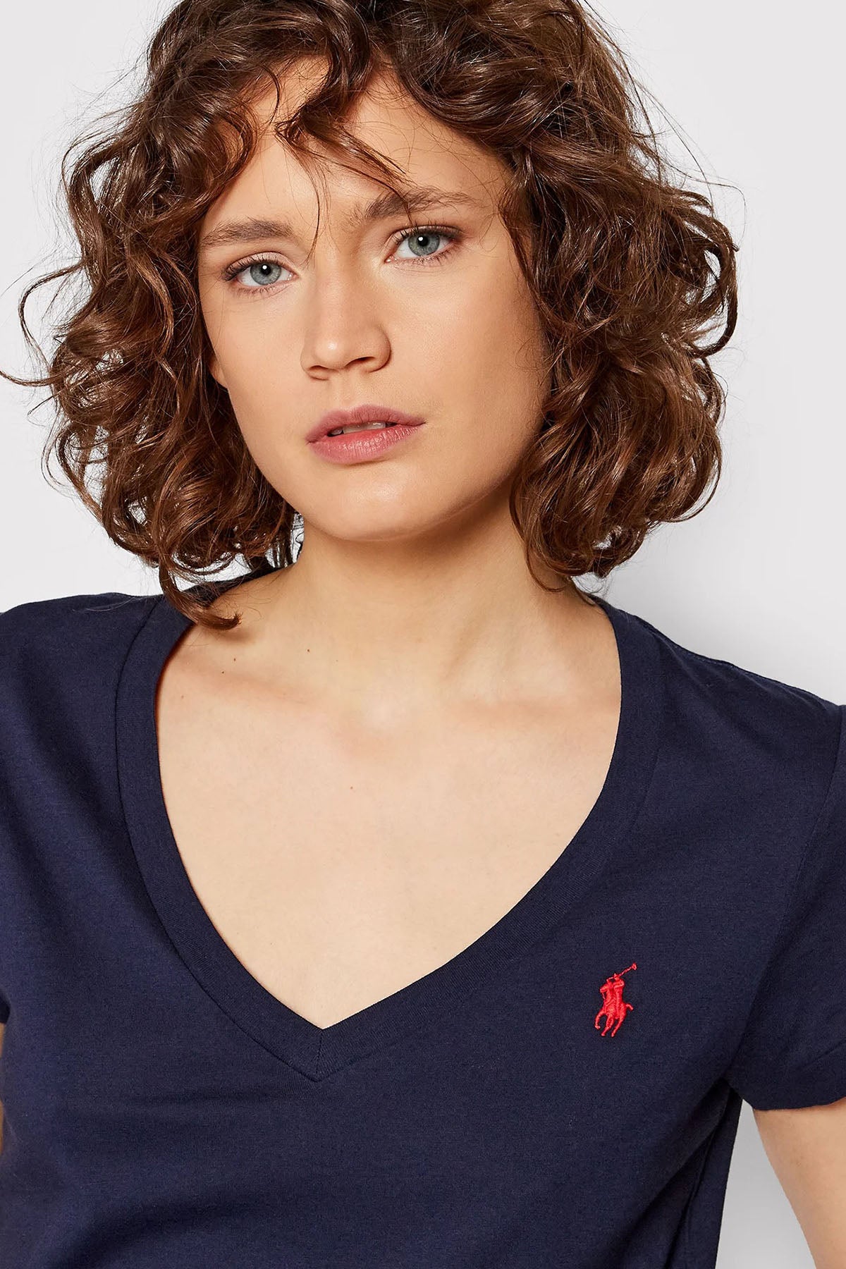 Polo Ralph Lauren Custom Fit V Yaka T-shirt-Libas Trendy Fashion Store