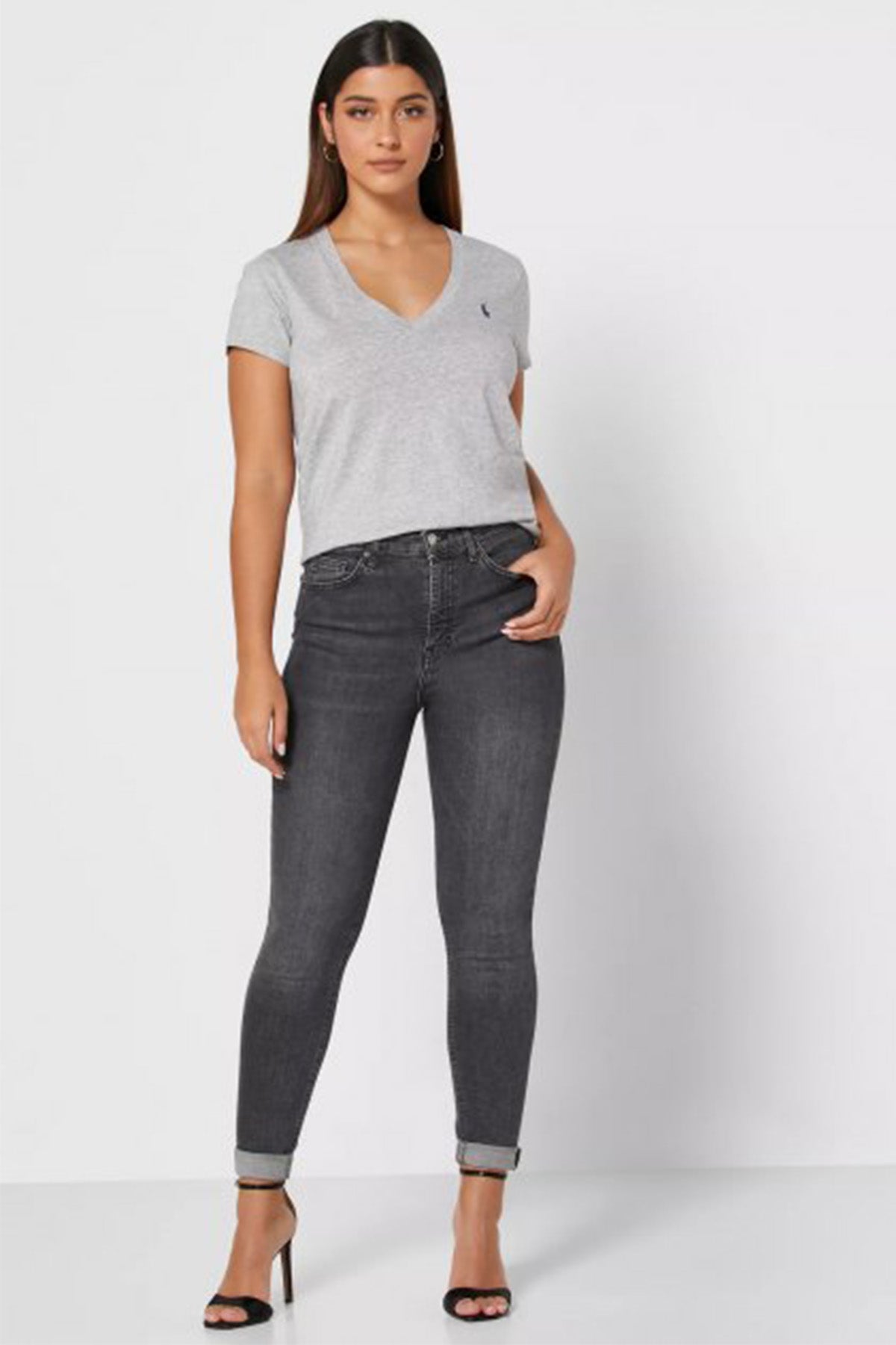 Polo Ralph Lauren Custom Fit V Yaka T-shirt-Libas Trendy Fashion Store