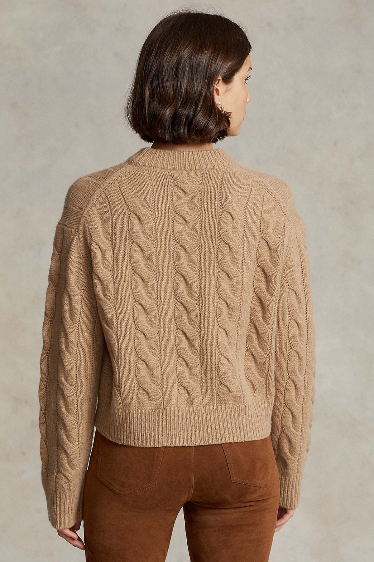 Polo Ralph Lauren Geniş Kesim Saç Örgü Kaşmirli Yün Triko-Libas Trendy Fashion Store