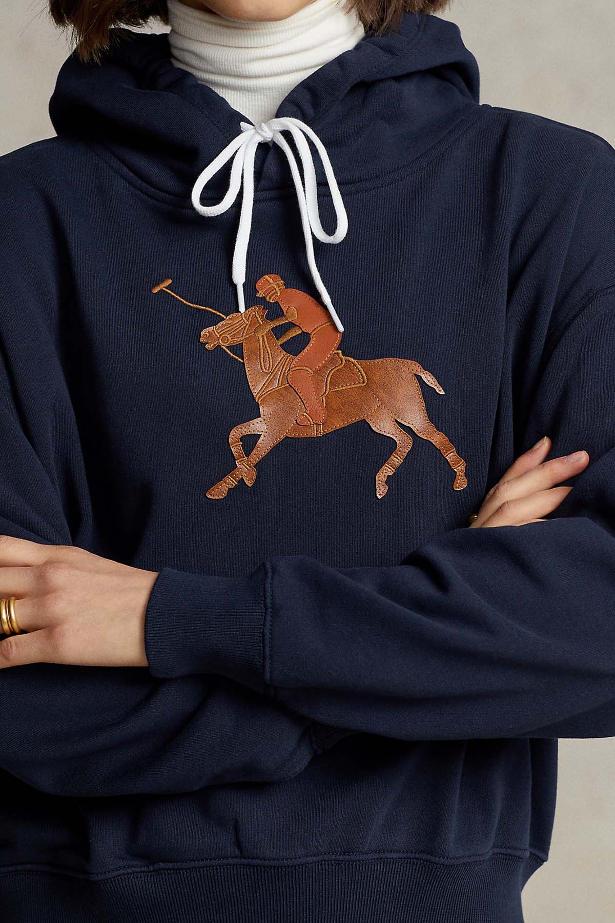 Polo Ralph Lauren Deri Big Pony Logolu Kapüşonlu Sweatshirt-Libas Trendy Fashion Store