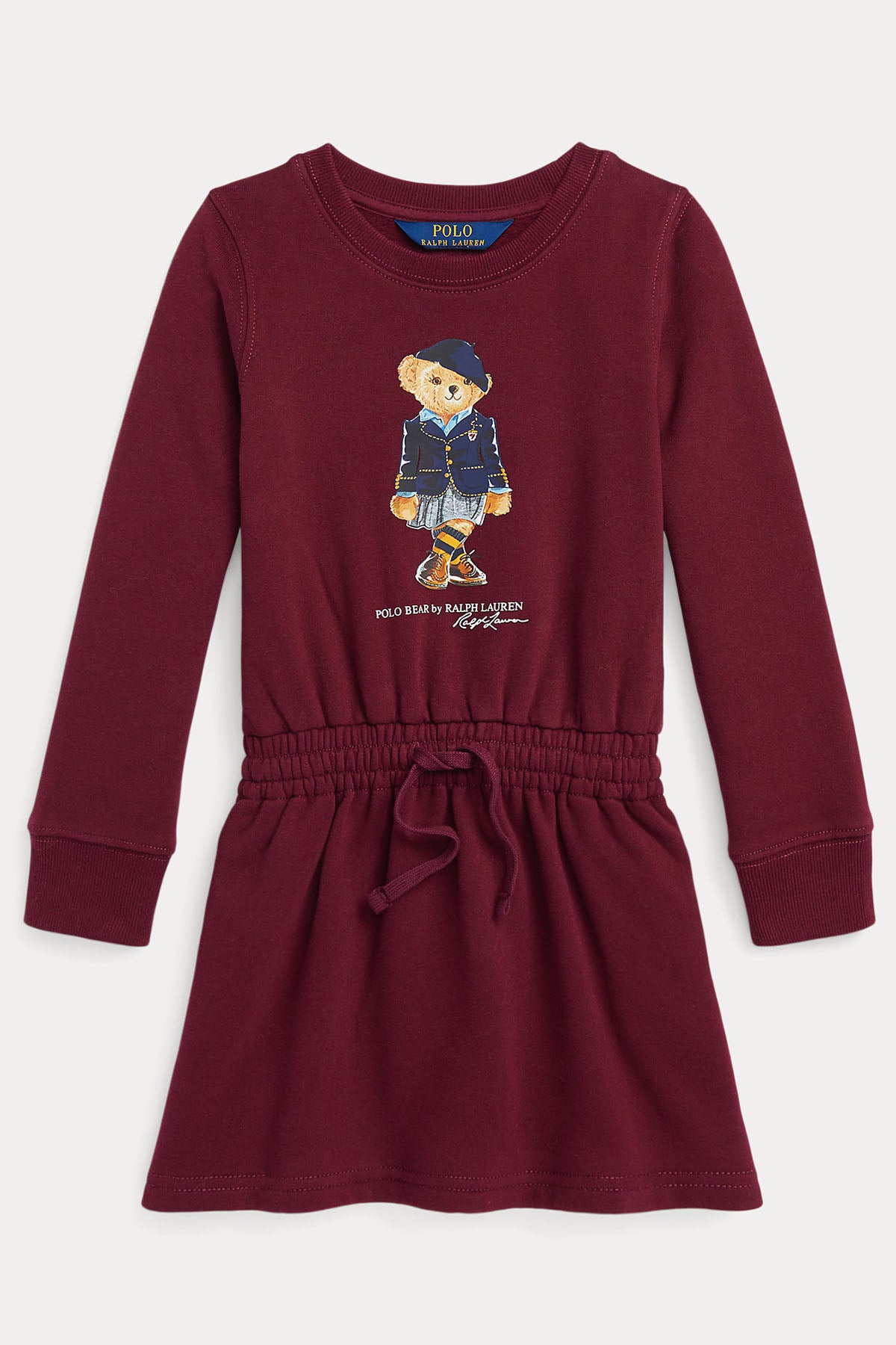 Polo Ralph Lauren Kids 5-6 Yaş Kız Çocuk Polo Bear Sweatshirt Elbise-Libas Trendy Fashion Store