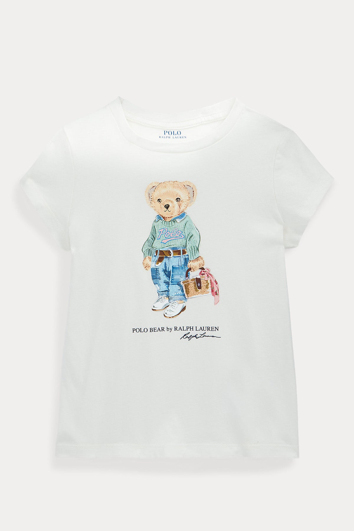 Polo Ralph Lauren Kids 5-6 Yaş Kız Çocuk Polo Bear T-shirt-Libas Trendy Fashion Store