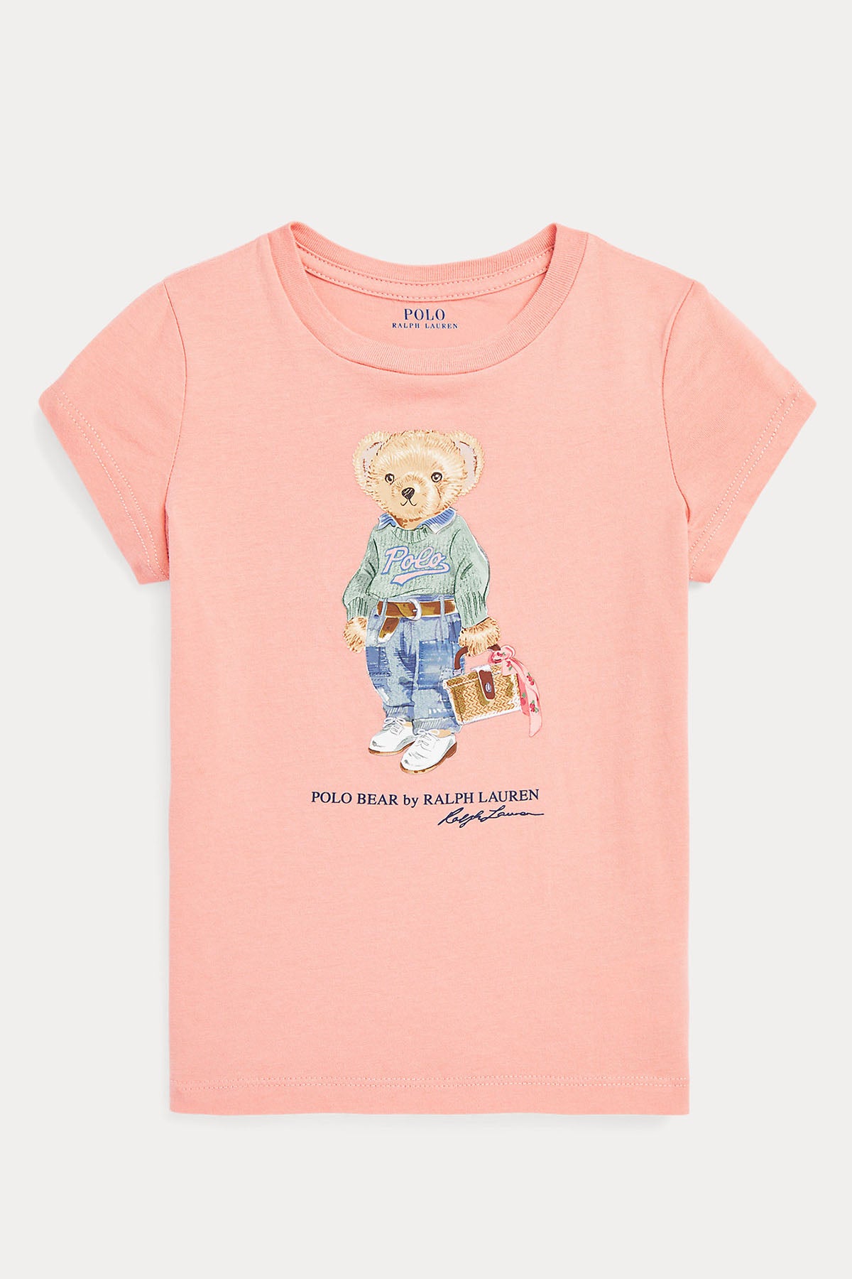 Polo Ralph Lauren Kids 5-6 Yaş Kız Çocuk Polo Bear T-shirt-Libas Trendy Fashion Store
