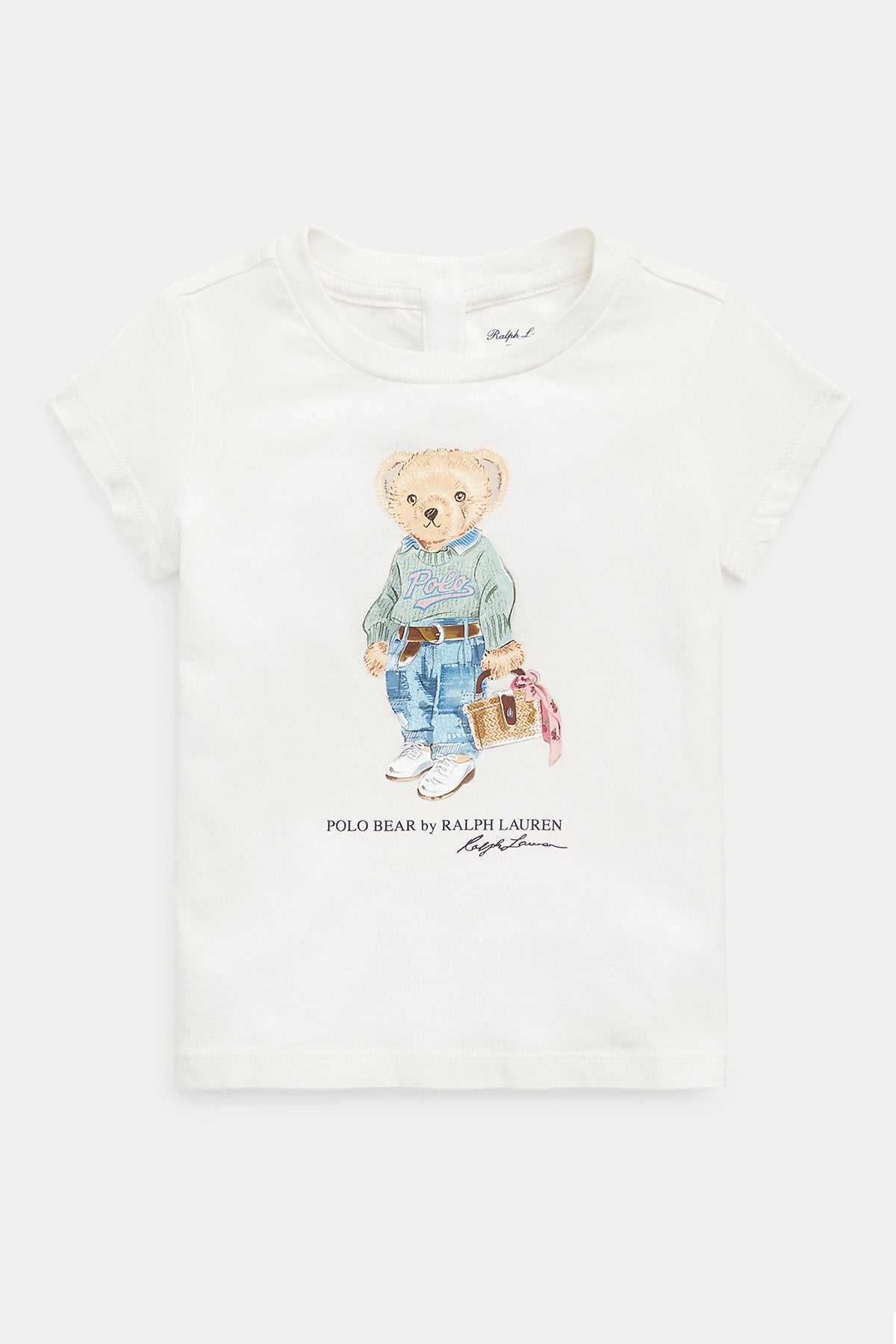 Polo Ralph Lauren Kids 12-18 Aylık Kız Bebek Polo Bear T-shirt-Libas Trendy Fashion Store