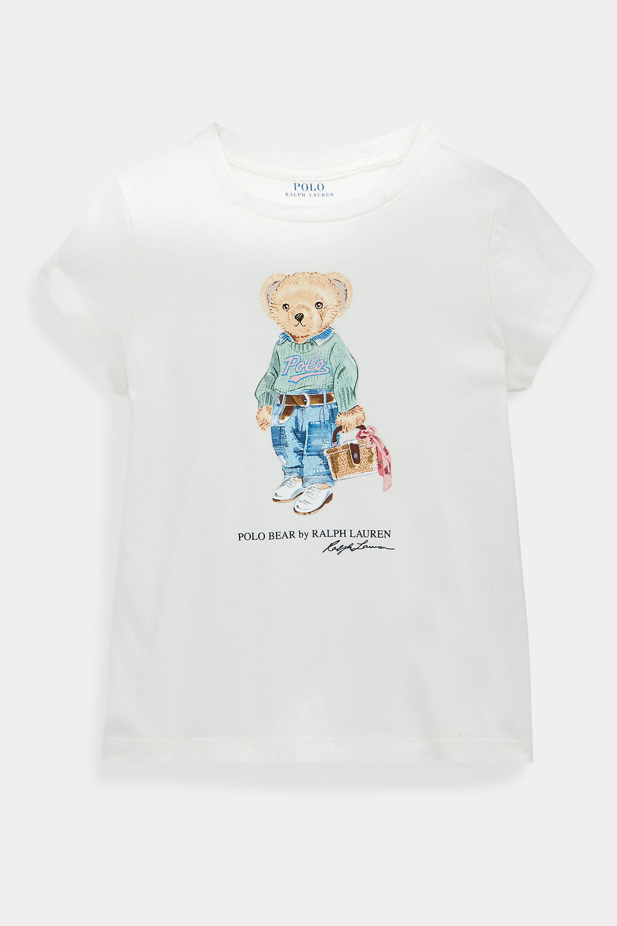 Polo Ralph Lauren Kids 2-4 Yaş Kız Çocuk Polo Bear T-shirt-Libas Trendy Fashion Store
