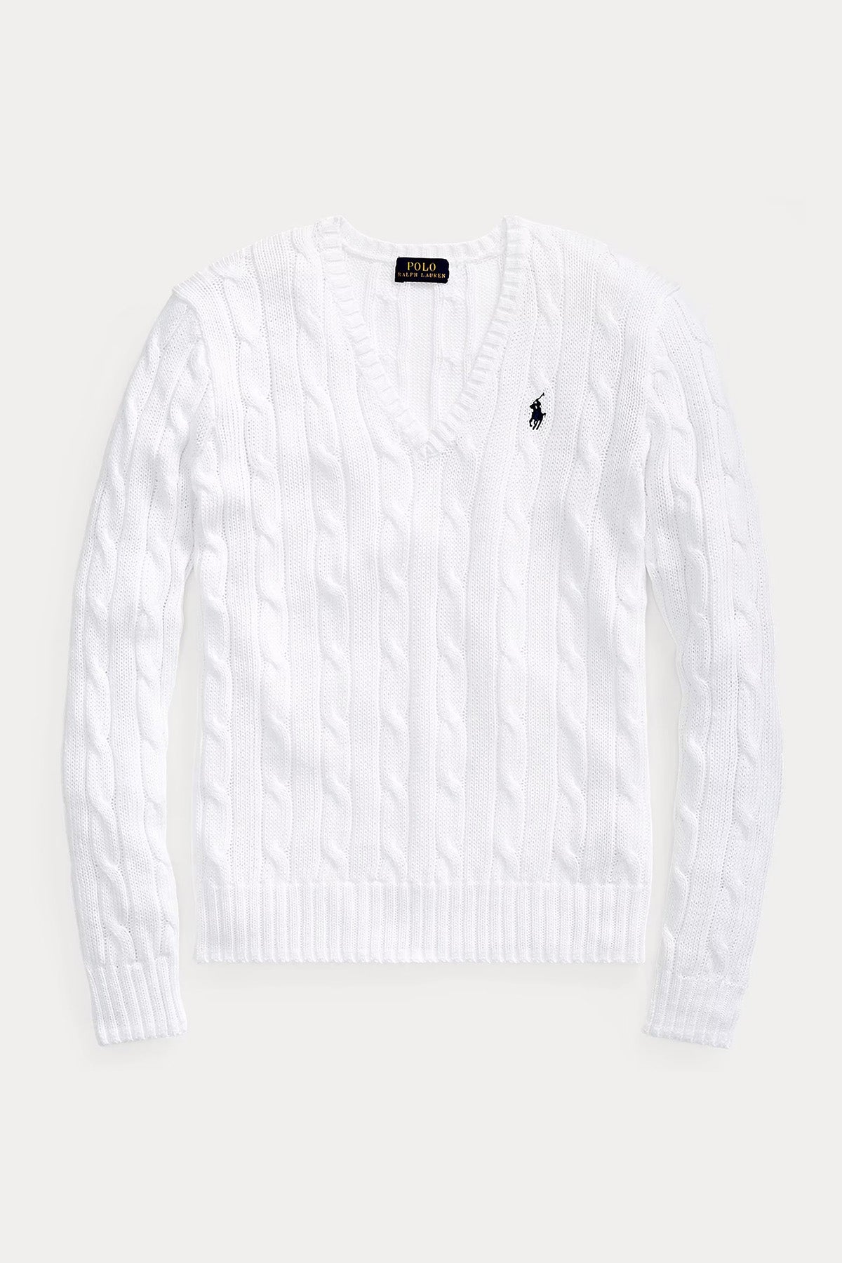 Polo Ralph Lauren Pima Cotton Slim Fit V Yaka Saç Örgü Triko-Libas Trendy Fashion Store