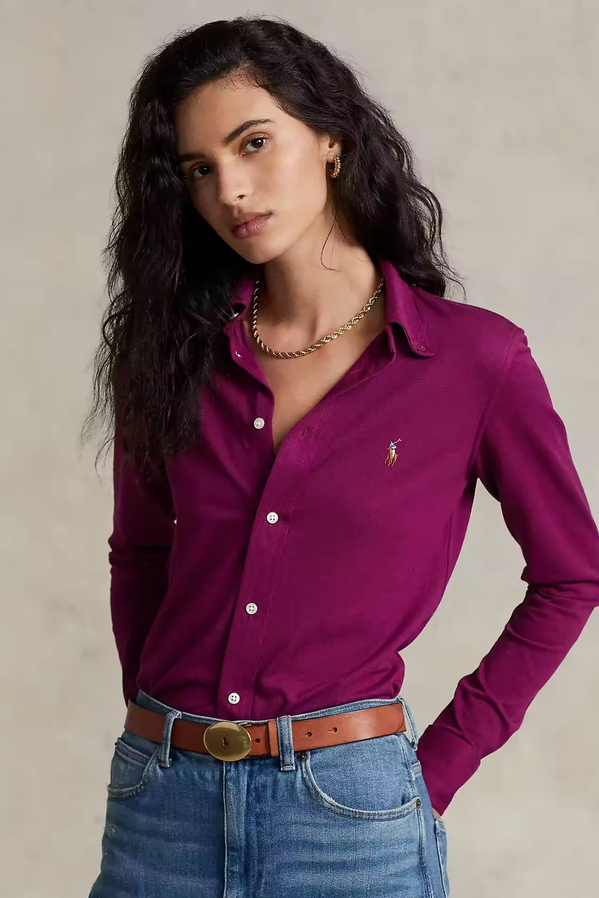 Polo Ralph Lauren Custom Fit Knit Oxford Gömlek-Libas Trendy Fashion Store